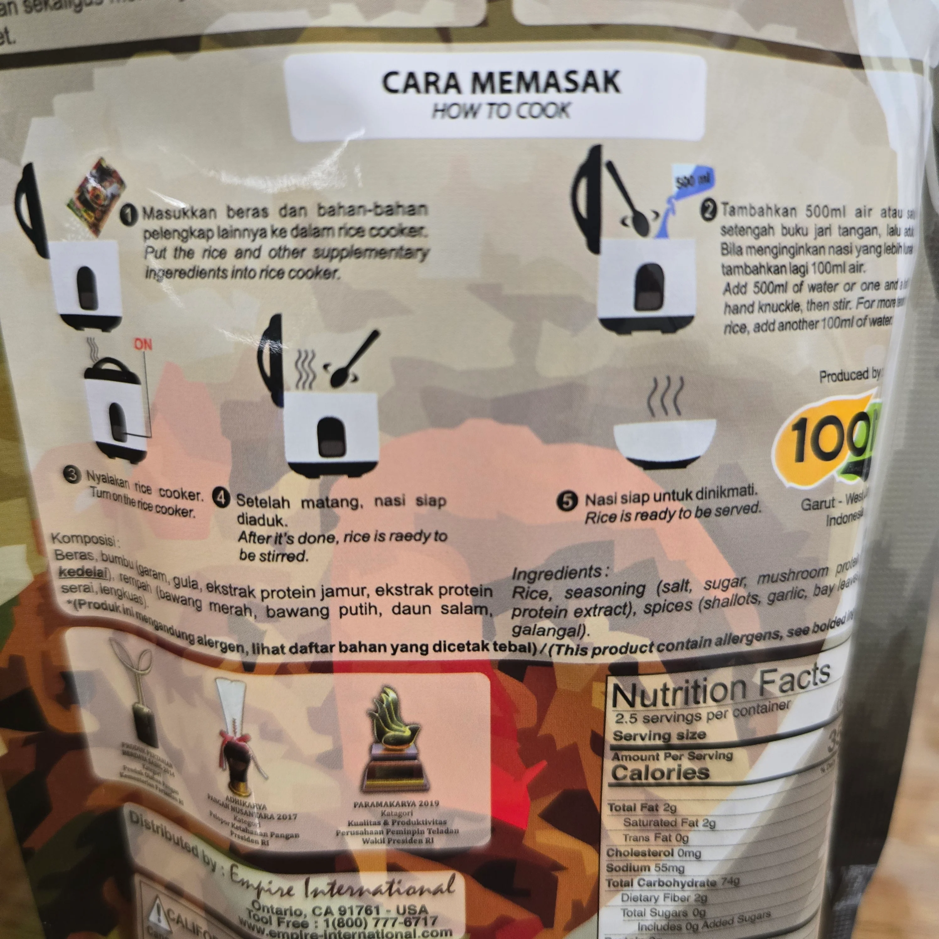 1001 Nasi Liwet Original 250 g (3 Servings) - Image 2