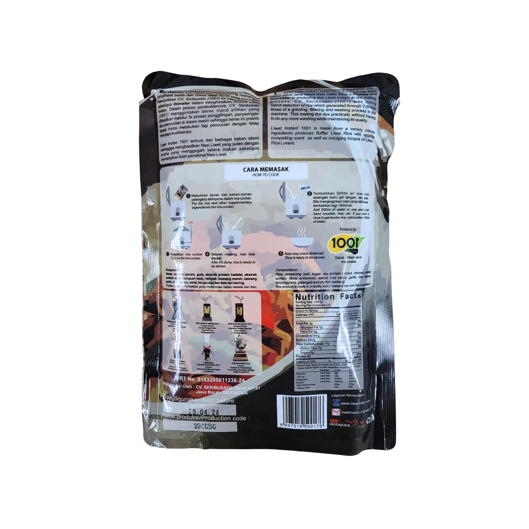 1001 Nasi Liwet Rasa Teri 250 g (3 Porsi) - Image 2