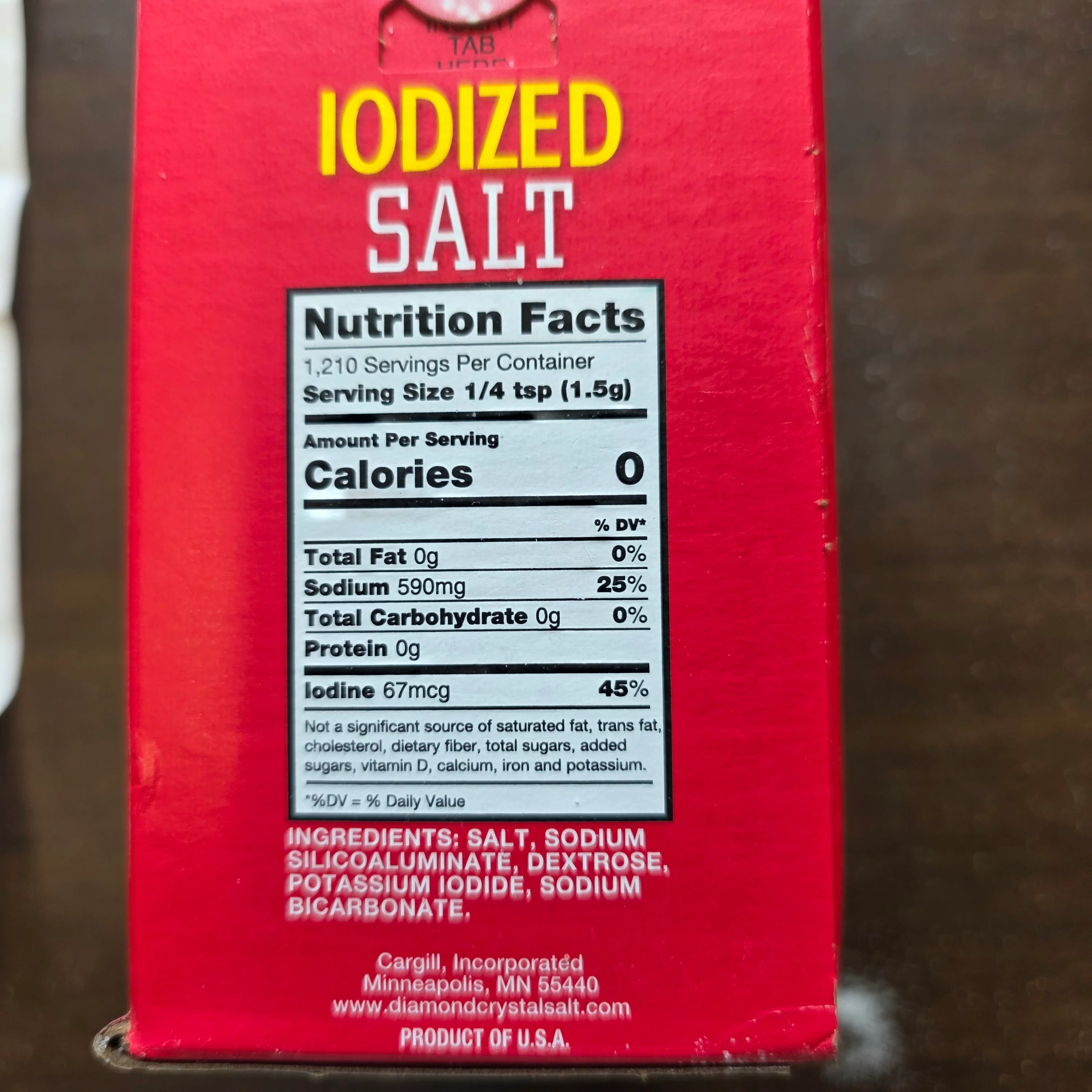 Diamond Crystal Iodized Salt 4 Lb - Image 2