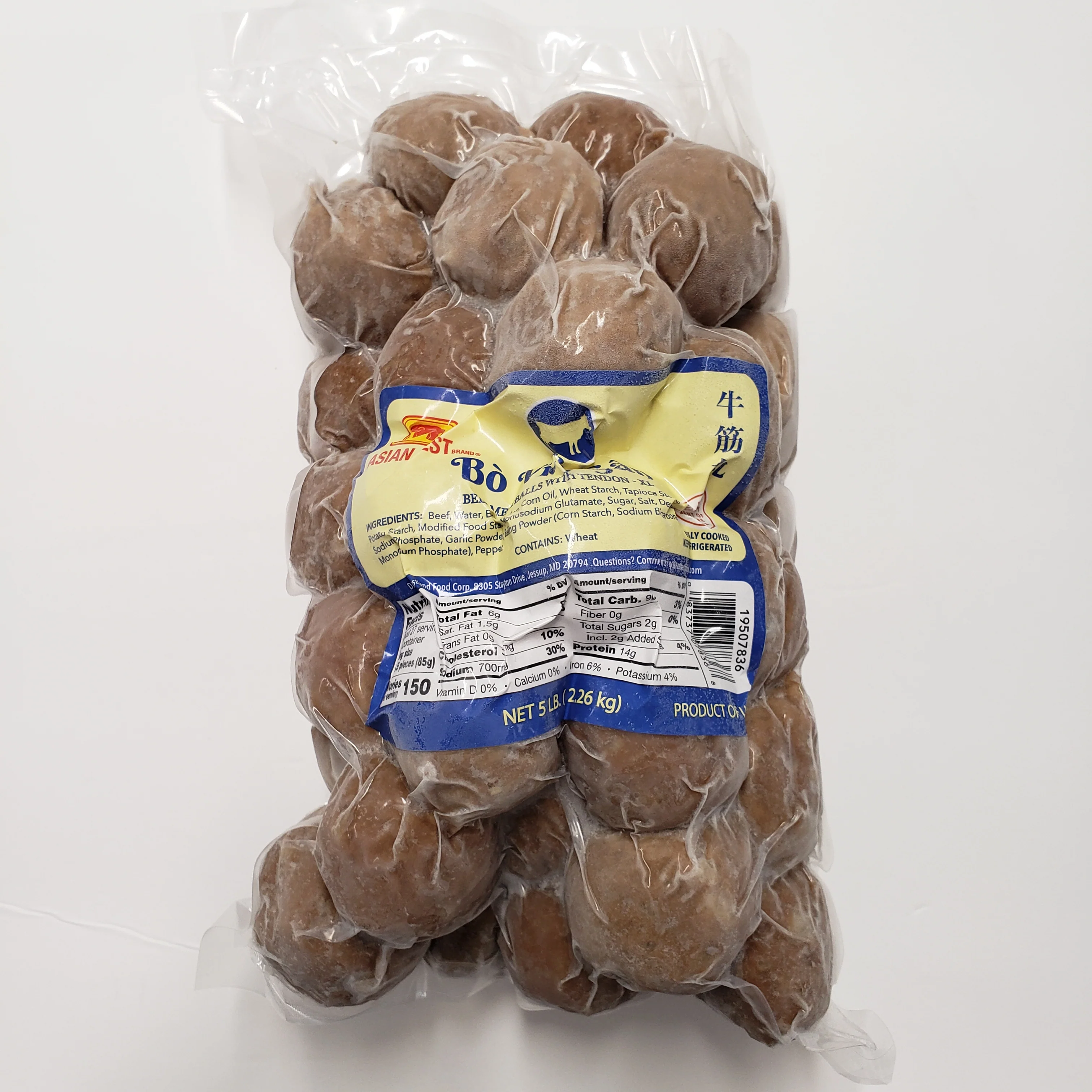 Asian Best Beef Meatballs with Tendon XL 5 Lbs