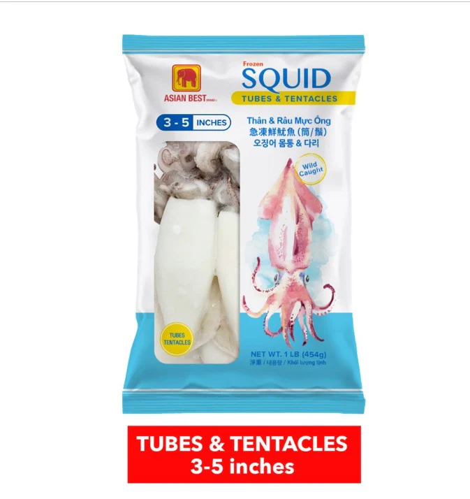 # Asian Best Squid Tube & Tentacle (3-5 inches) 1 lb
