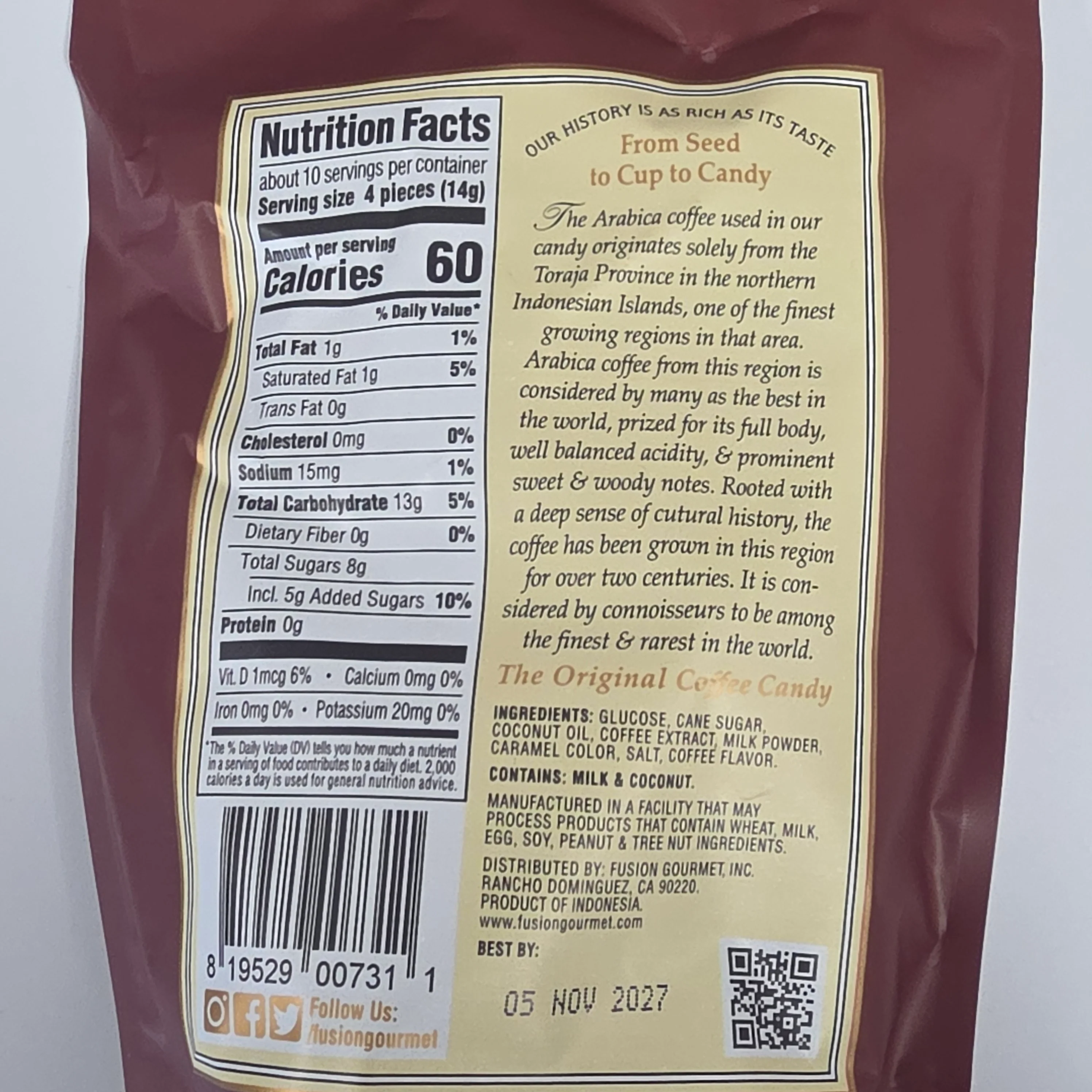 Bali's Best Espresso Candy 5.3 Oz (42 Individually Wrapped) - Image 2