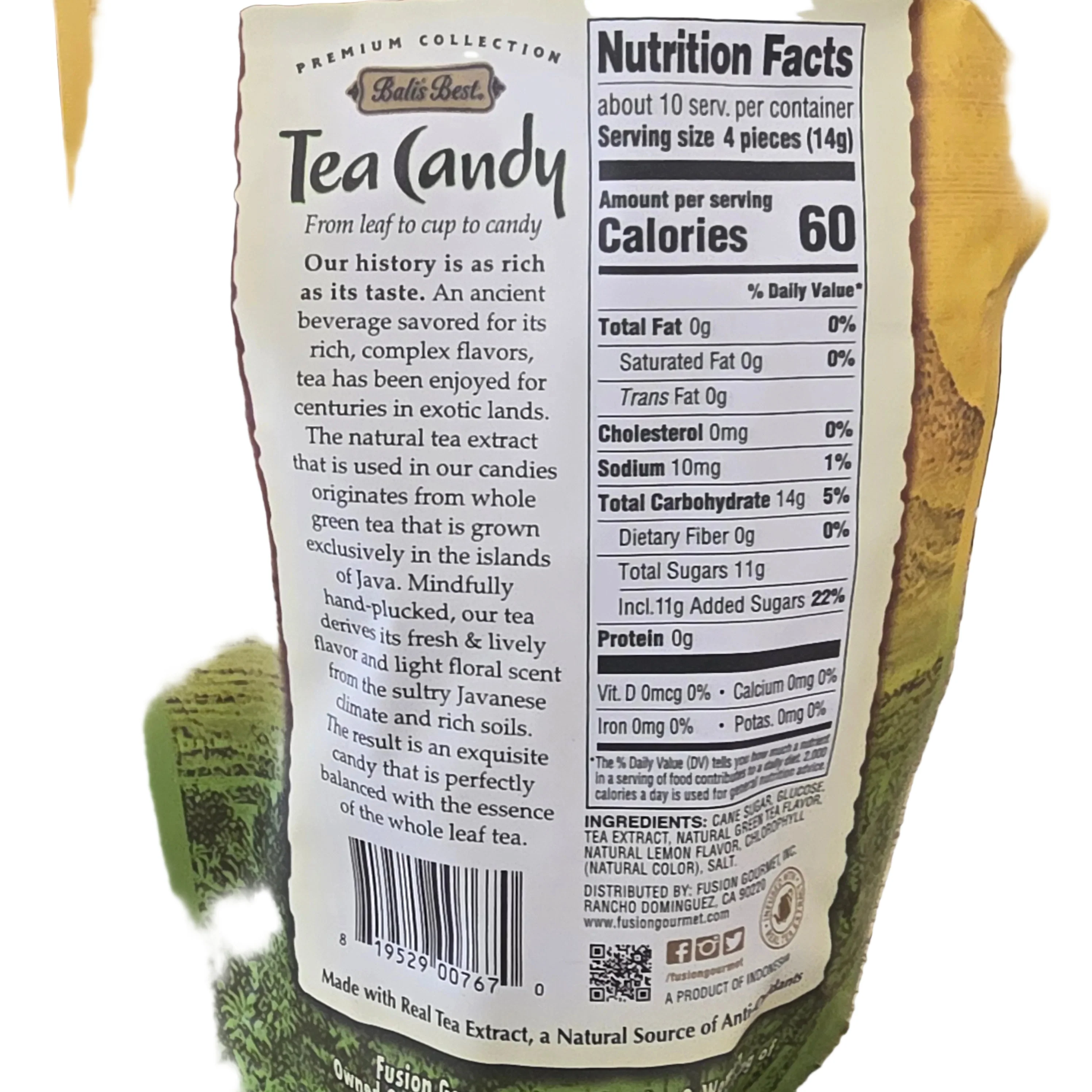 Bali's Best Tea Candy - Citrus Green Tea Latte 5.3 Oz (42 Individually Wrapped) - Image 2