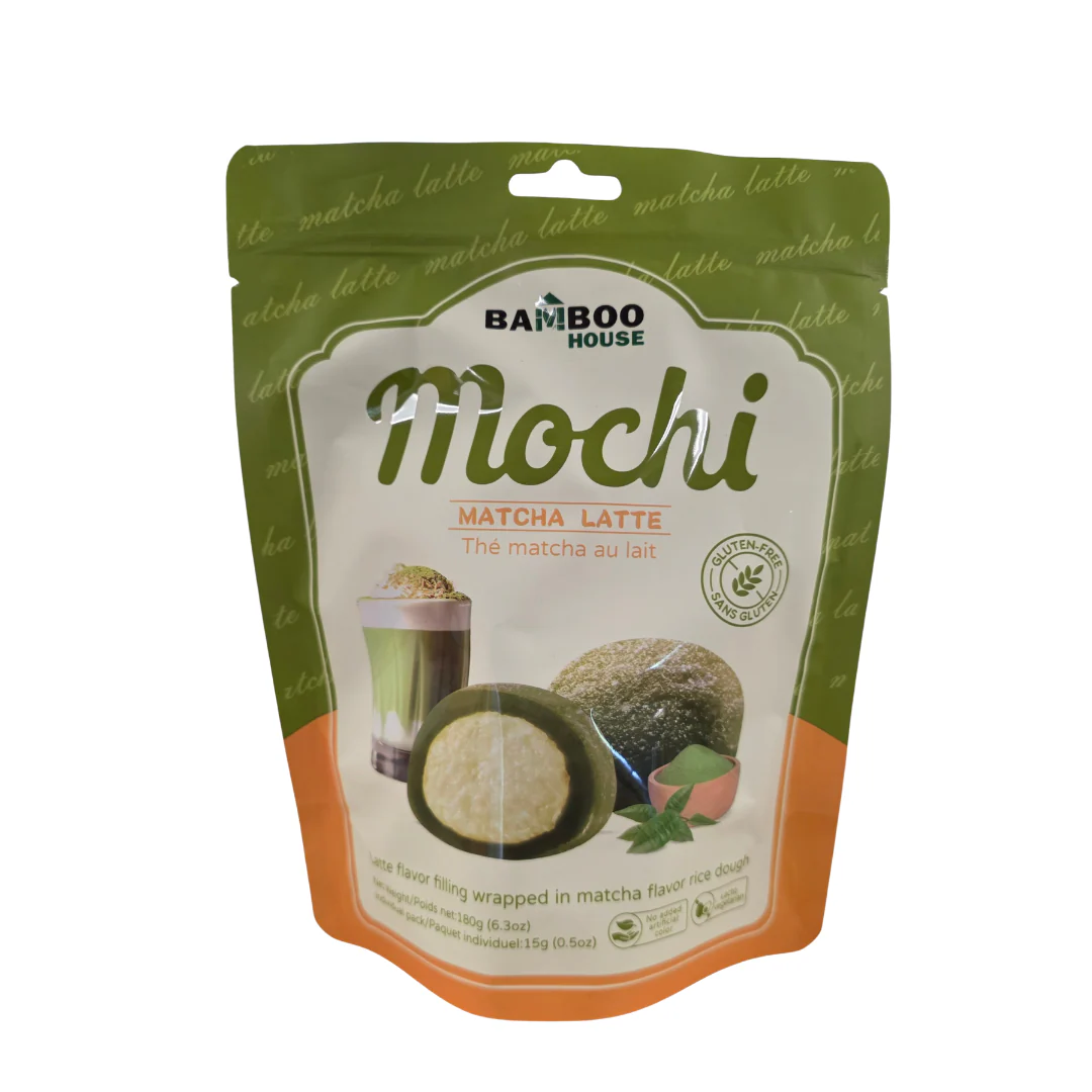 Bamboo House Mochi  Matcha Latte 6.3 Oz - 180 g (12 pcs)