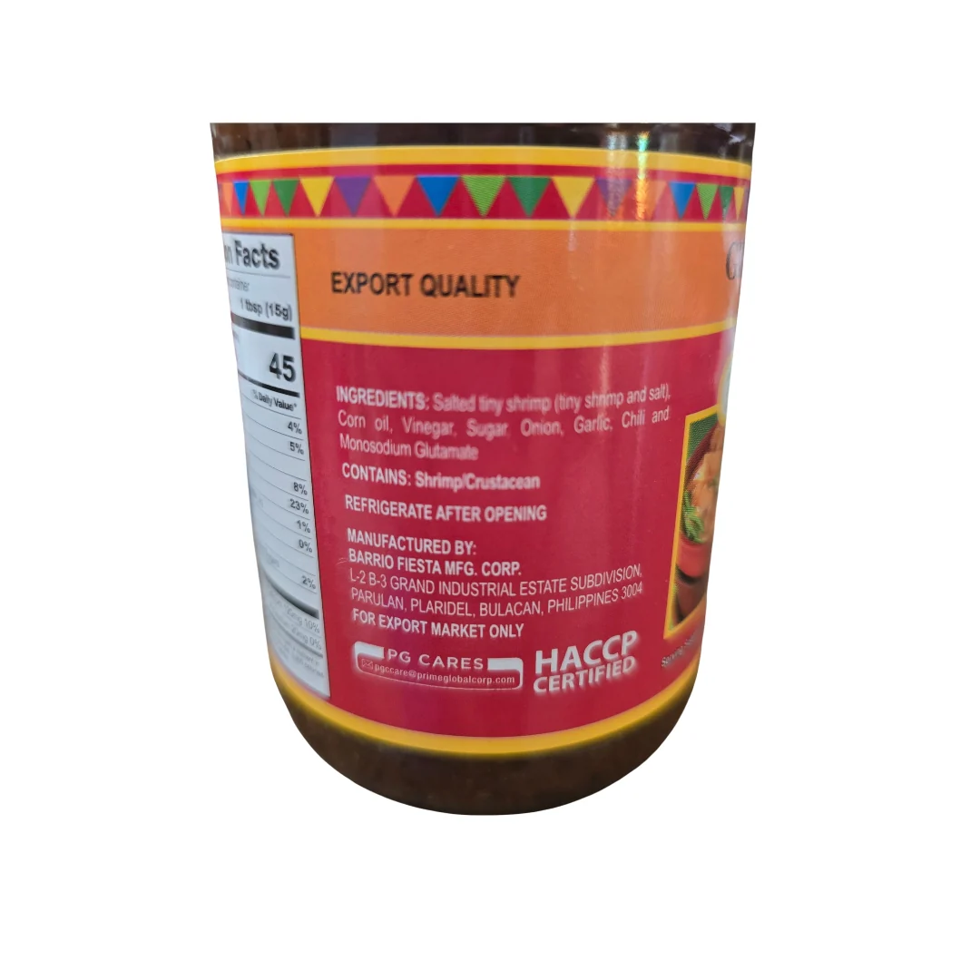 Barrio Fiesta Ginisang Bagoong Sauteed Shrimp Paste Spicy 250 g - Image 2