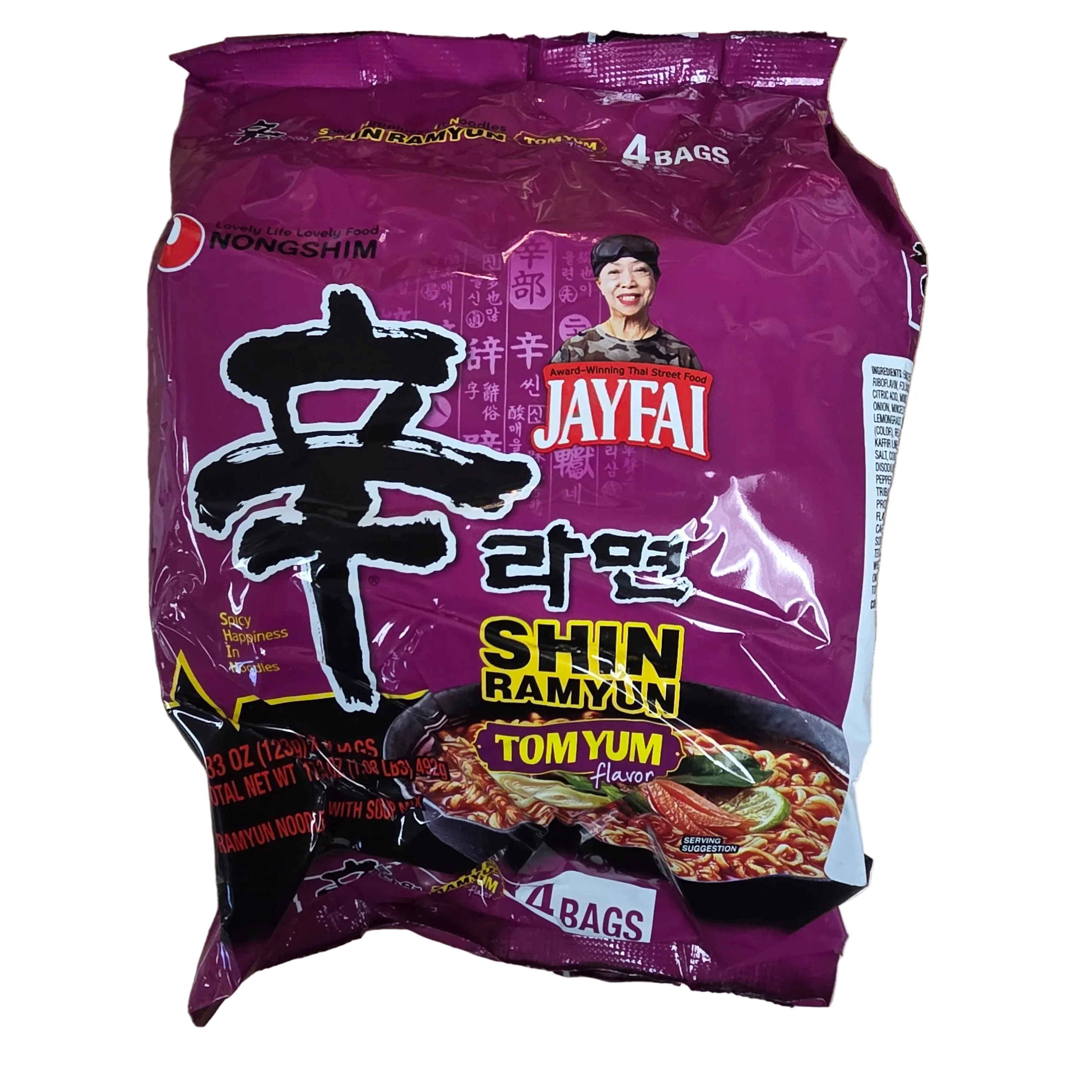Nongshim Shin Ramyun Tom Yum Flavor(4 x 4.33 Oz)