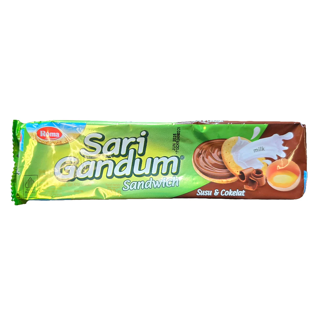 Roma Sari Gandum Sandwich Susu & Coklat 108 g