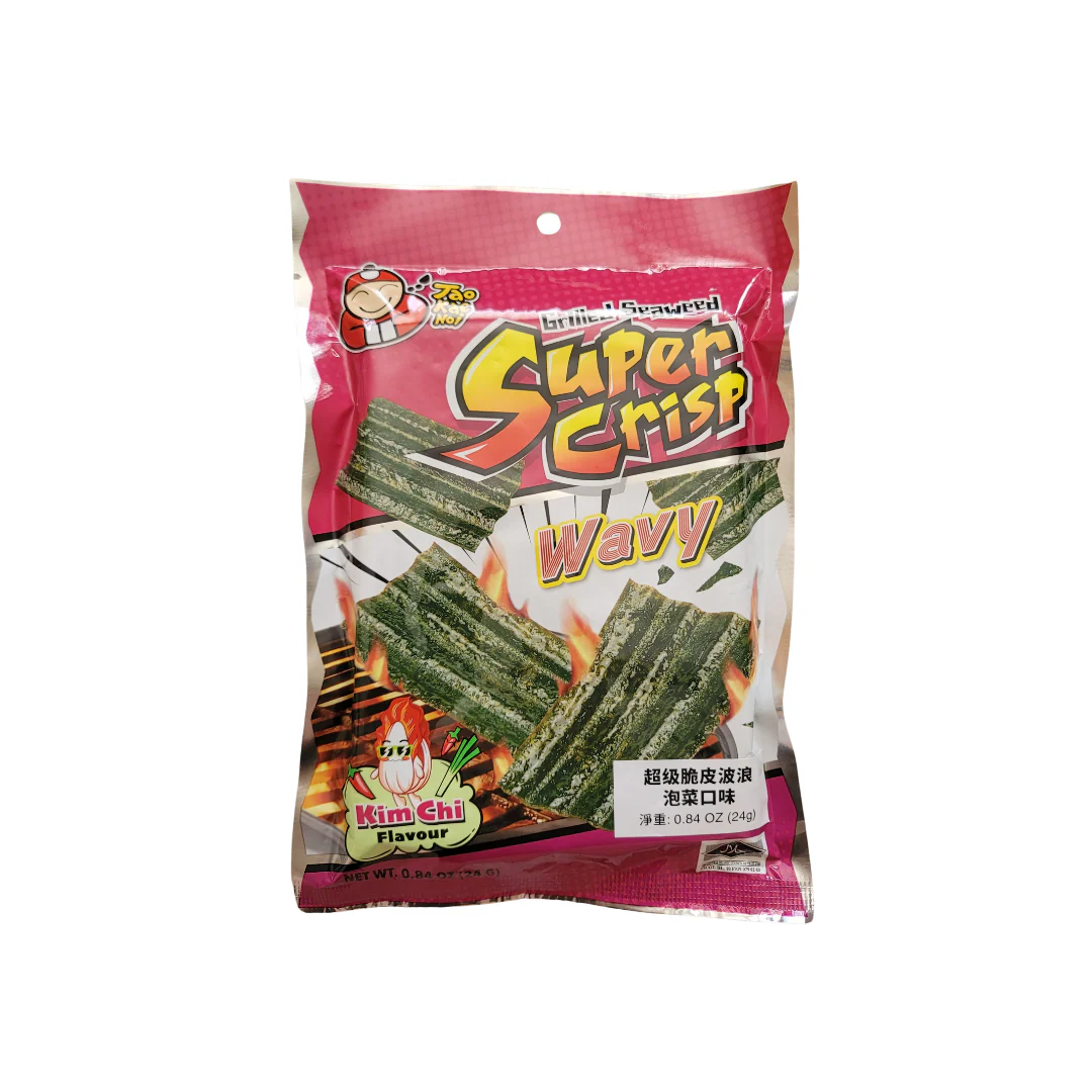 Taokaenoi Grilled Seaweed Super Crispy Wavy Kim Chi Flavor 24 g