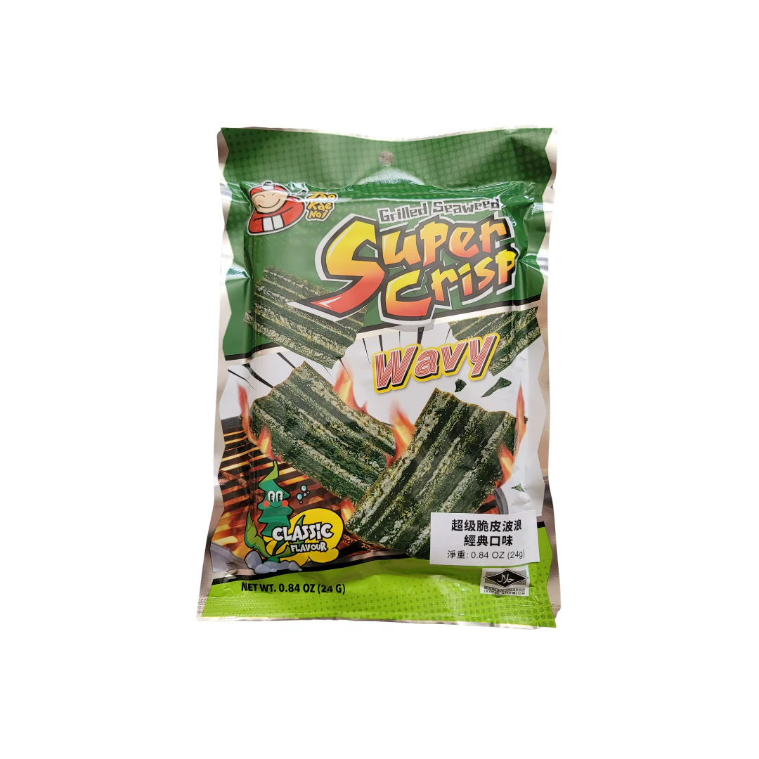 Taokaenoi Grilled Seaweed Super Crispy Wavy Classic Flavor 24 g