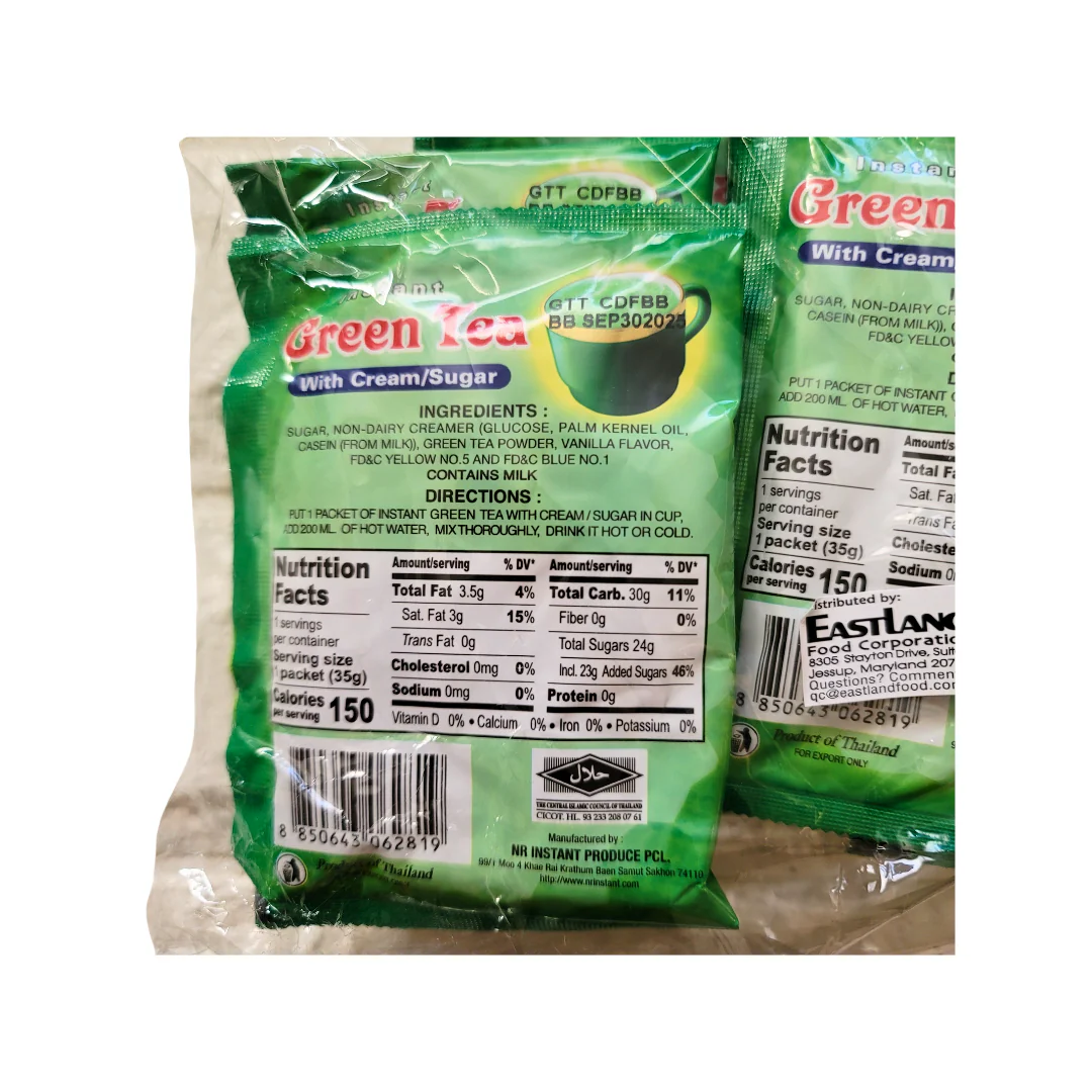 DeDe Instant Green Tea 3 in 1 (12 sachets x 1.23 oz) - Image 2
