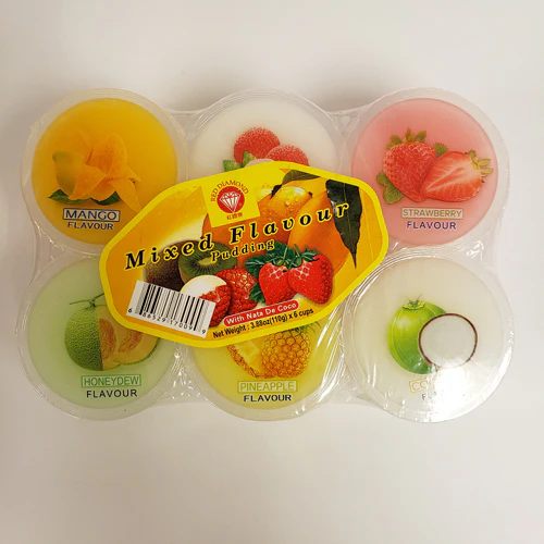 Diamond Mixed Flavor Pudding 6 pcs