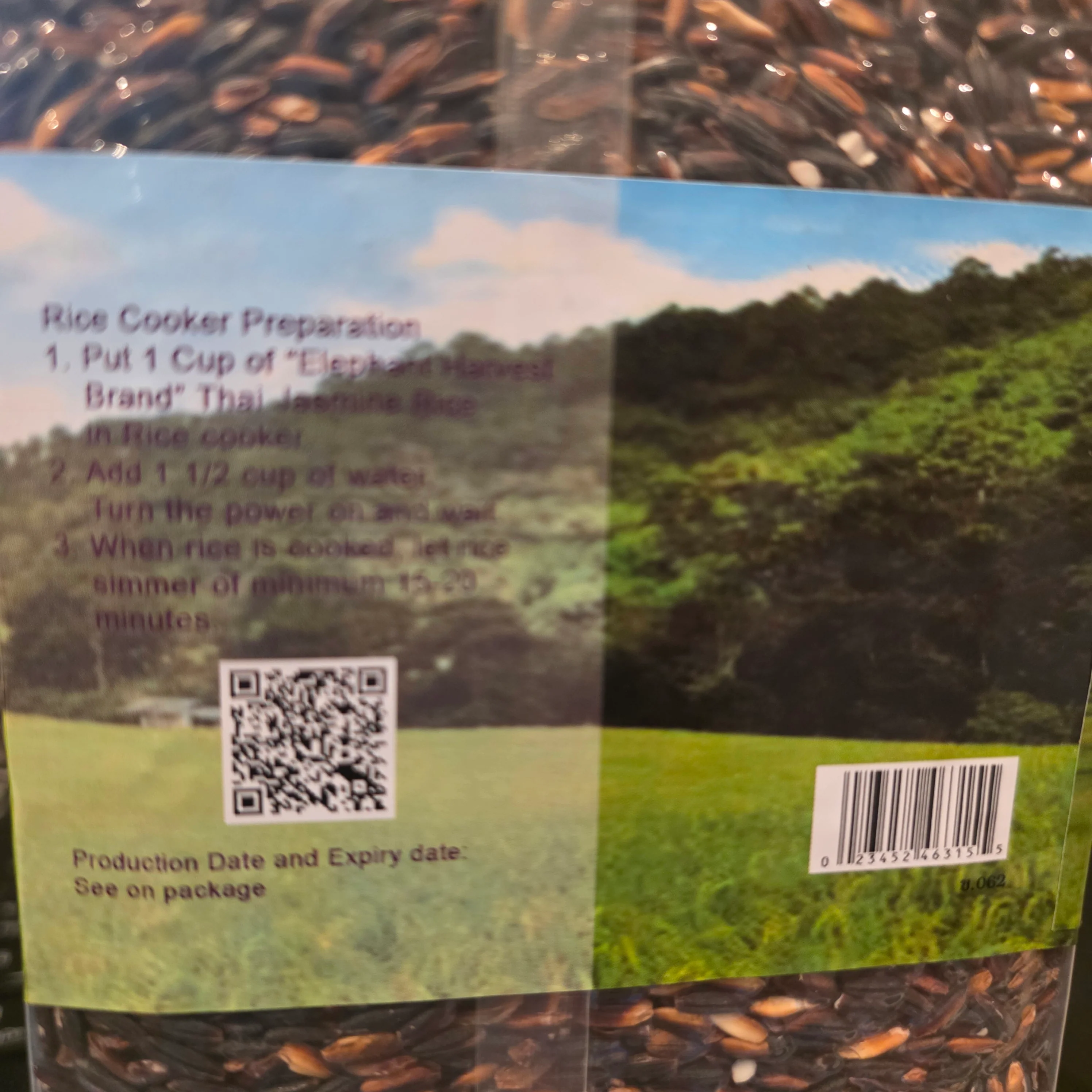 Elephant Harvest Black Glutinous Rice 2.2 lbs - Image 2