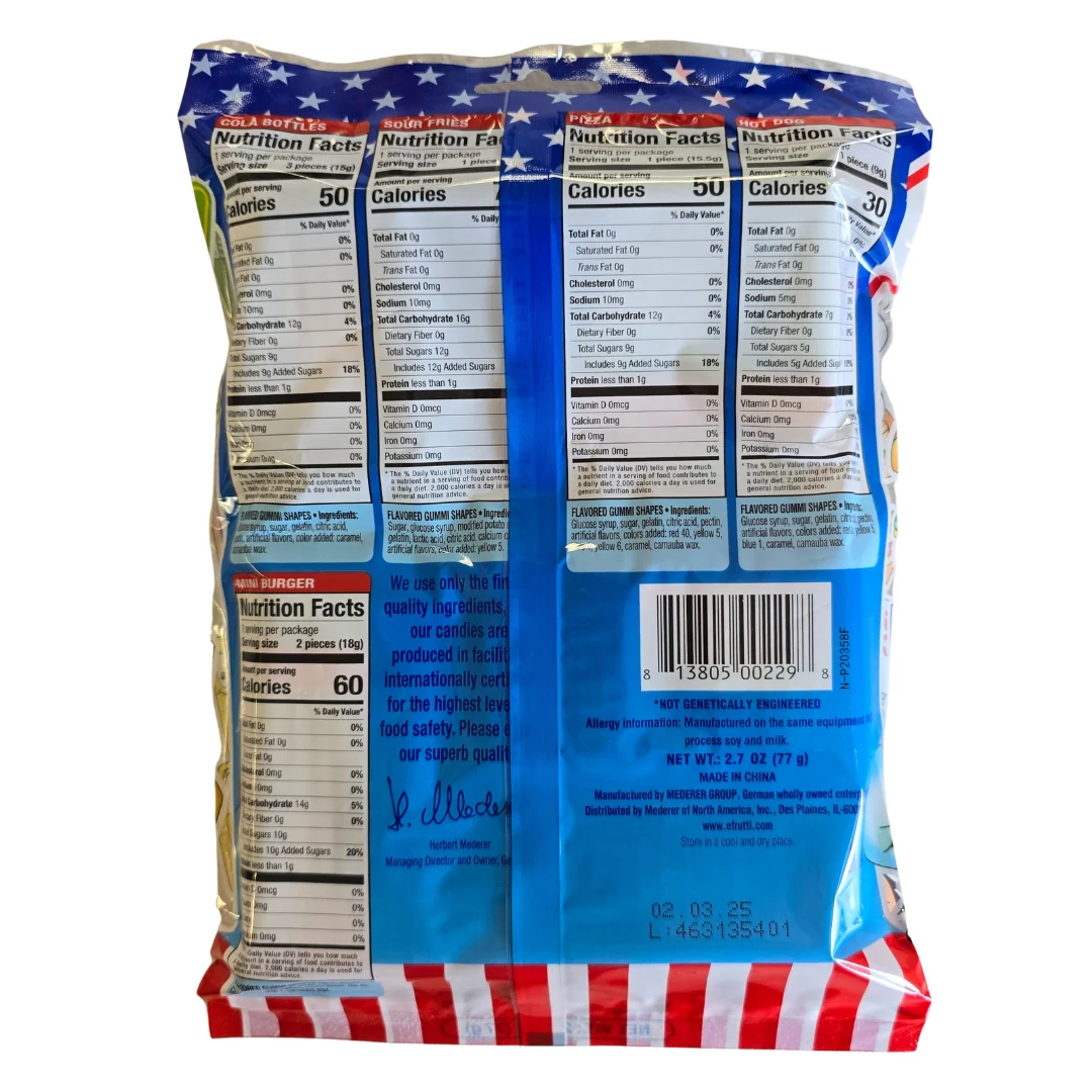 Efrutti Gummi Candy 2.7 Oz Lunch Bag - Image 2