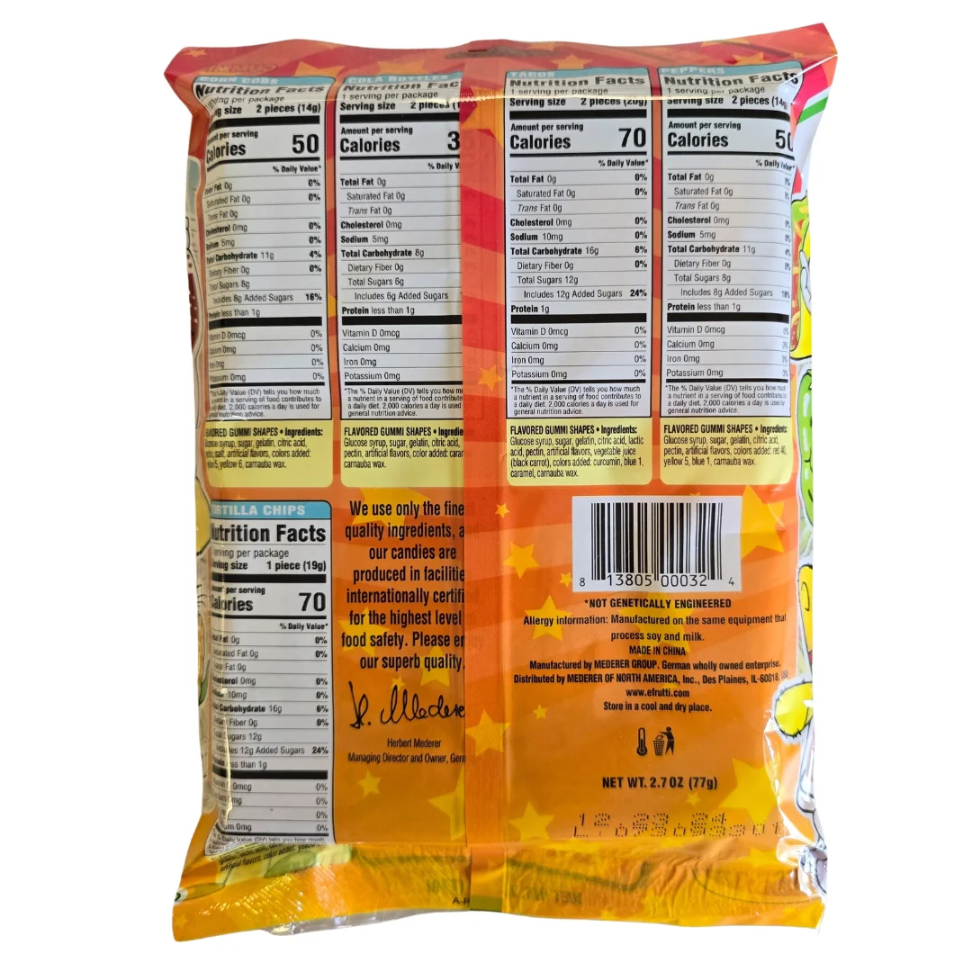 Efrutti Gummi Candy 2.7 Oz Tacos Twosday - Image 2