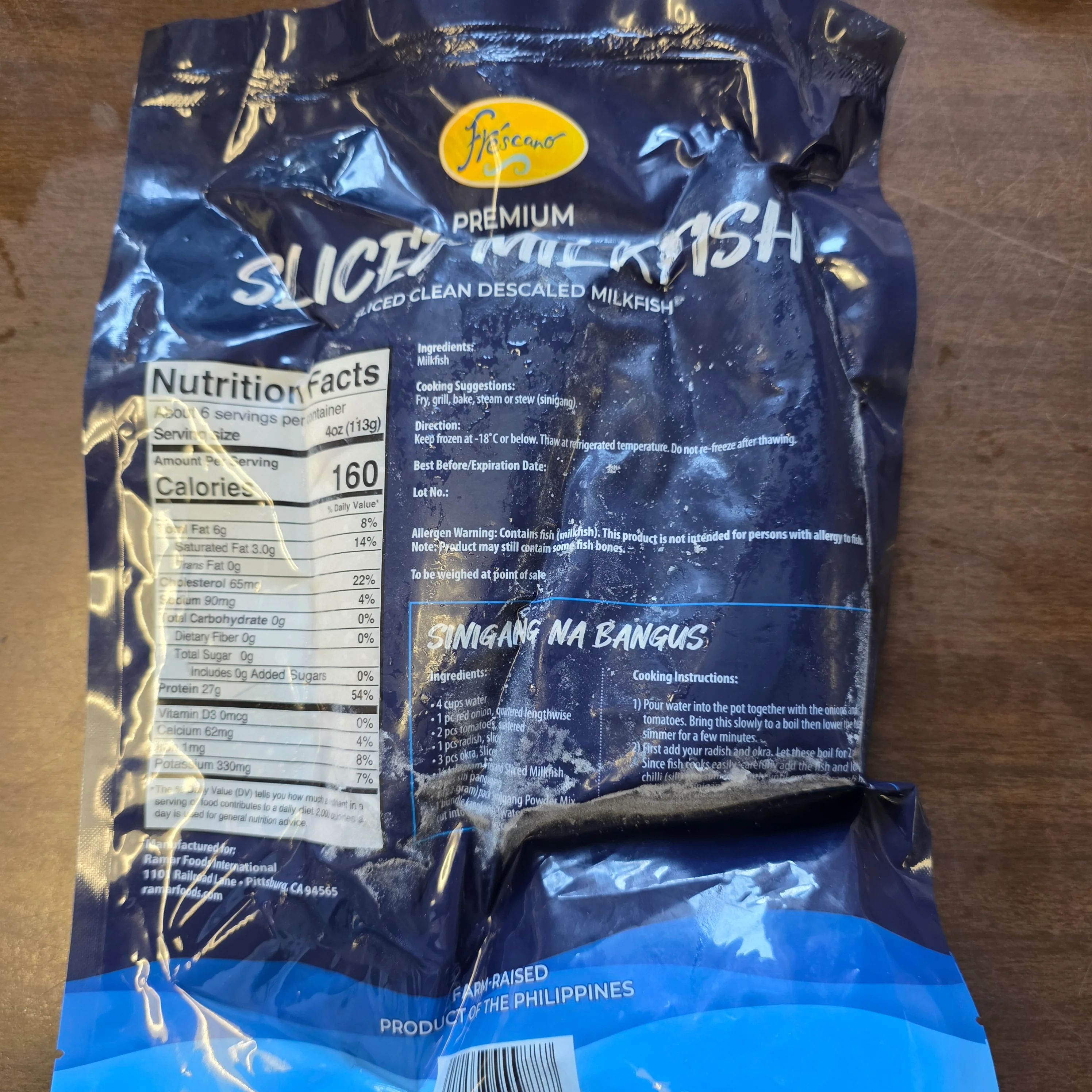 Frescano Premium Sliced Milkfish 720-900g Frozen - Image 2