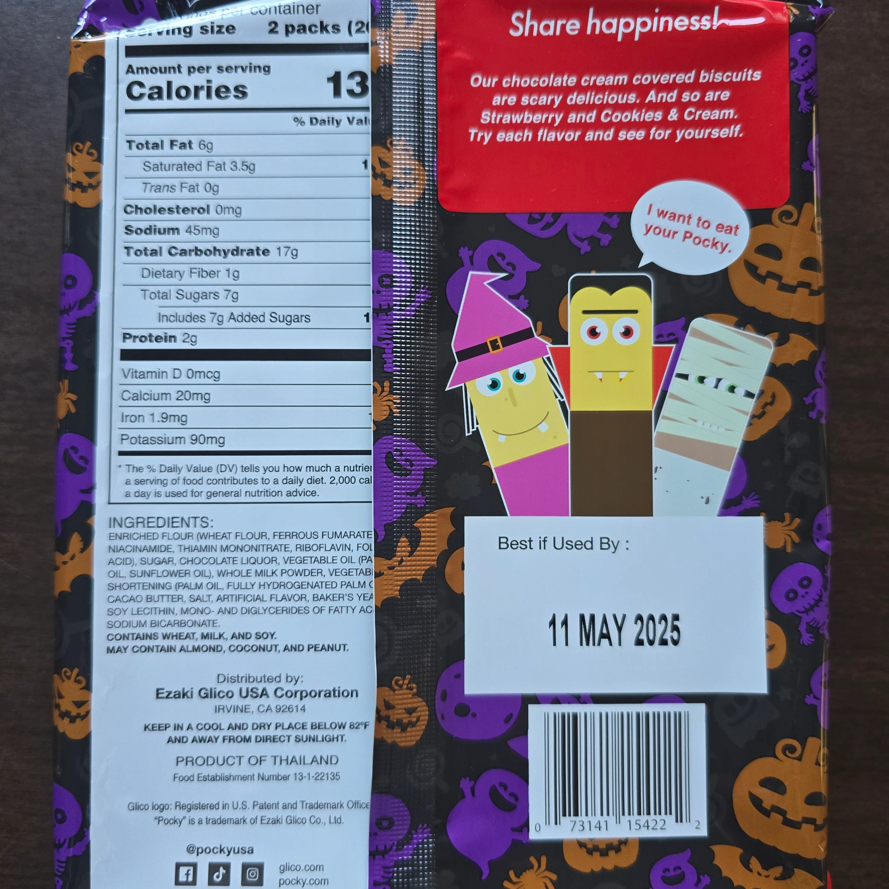 Glico Pocky Chocolate 9 Packs 117g  Halloween Pockula - Image 2