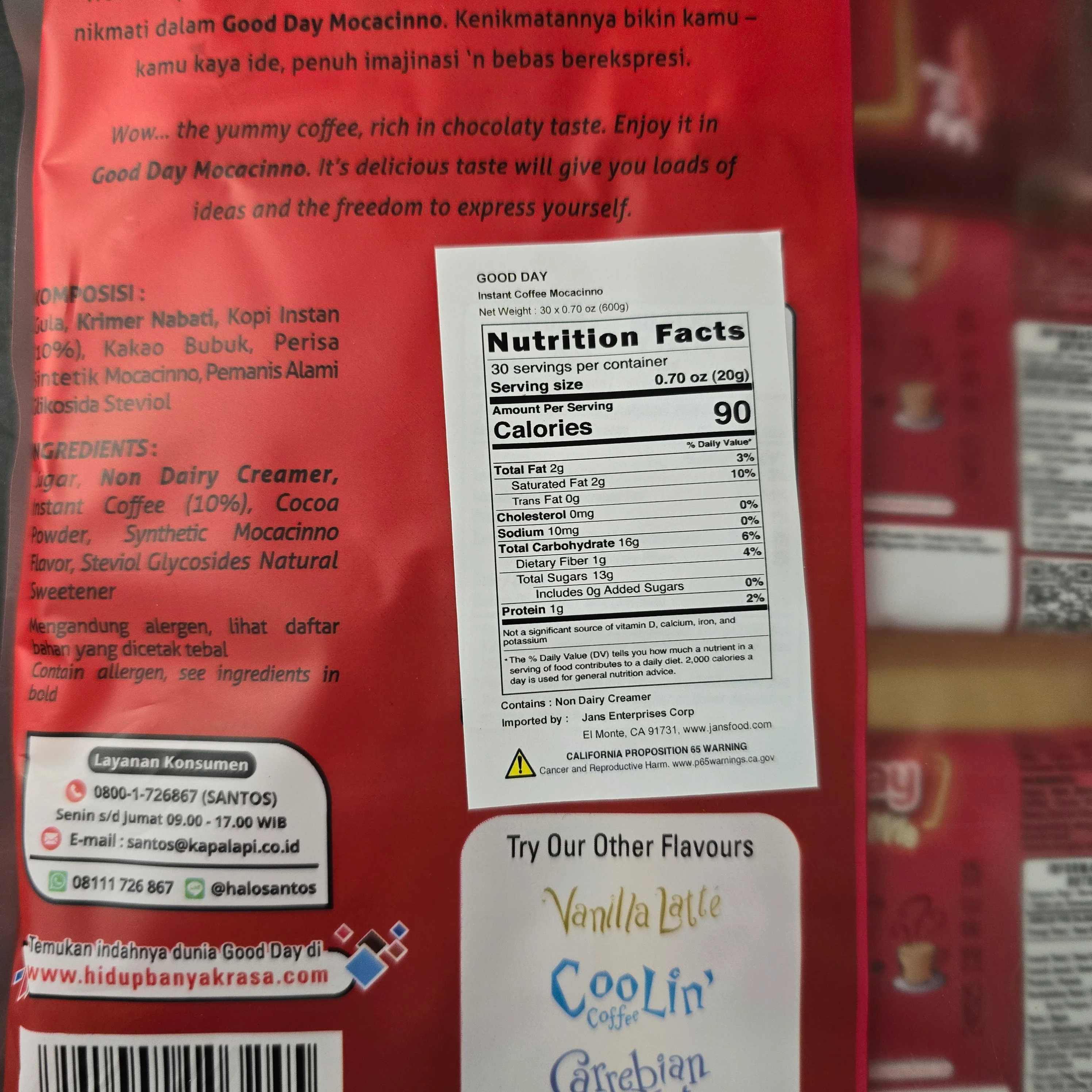 # Good Day - Mocacinno  Instant Coffee (30x20g) - Image 2