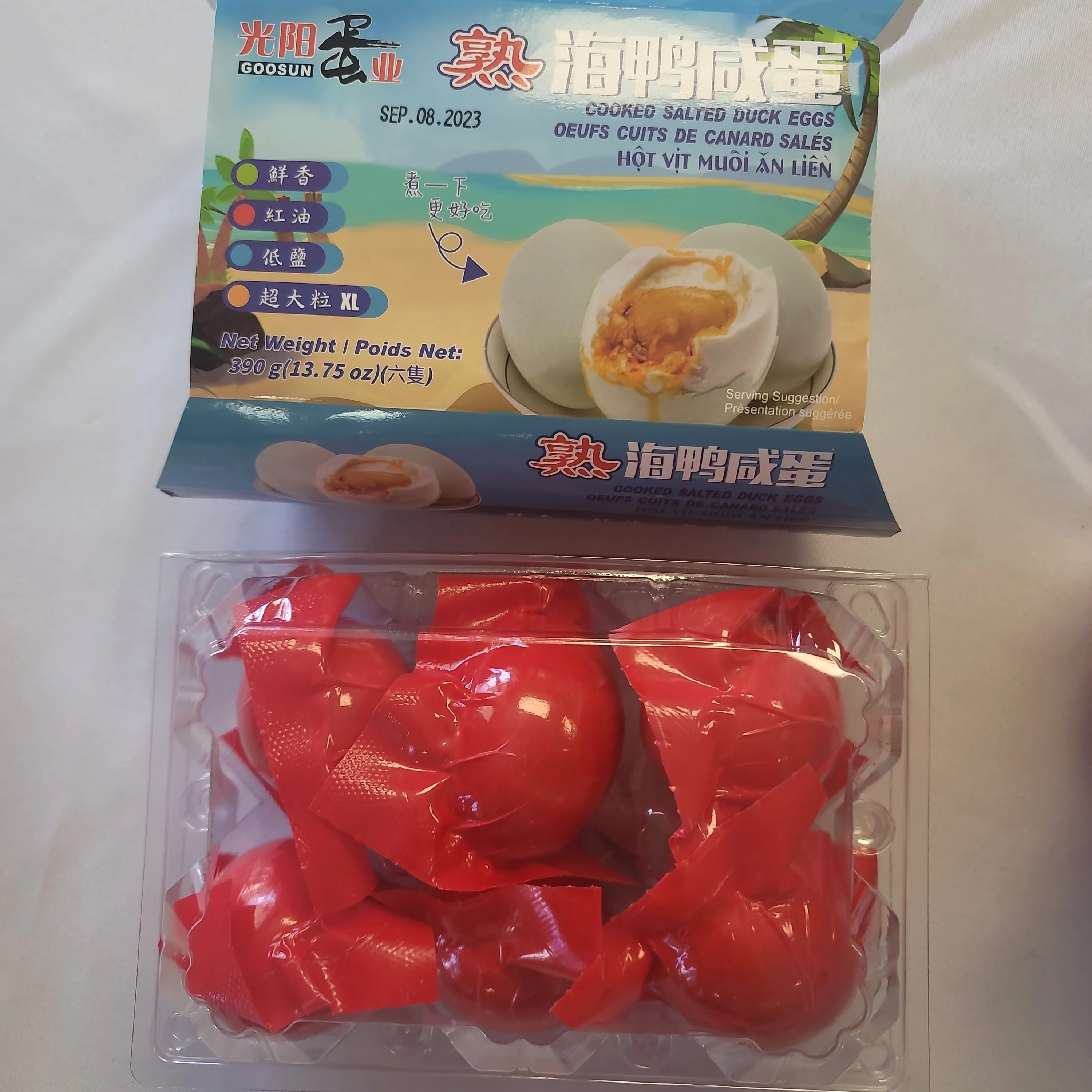 Goosun Cooked Salted Duck Egg 6 Ct Net.390 g - Image 3