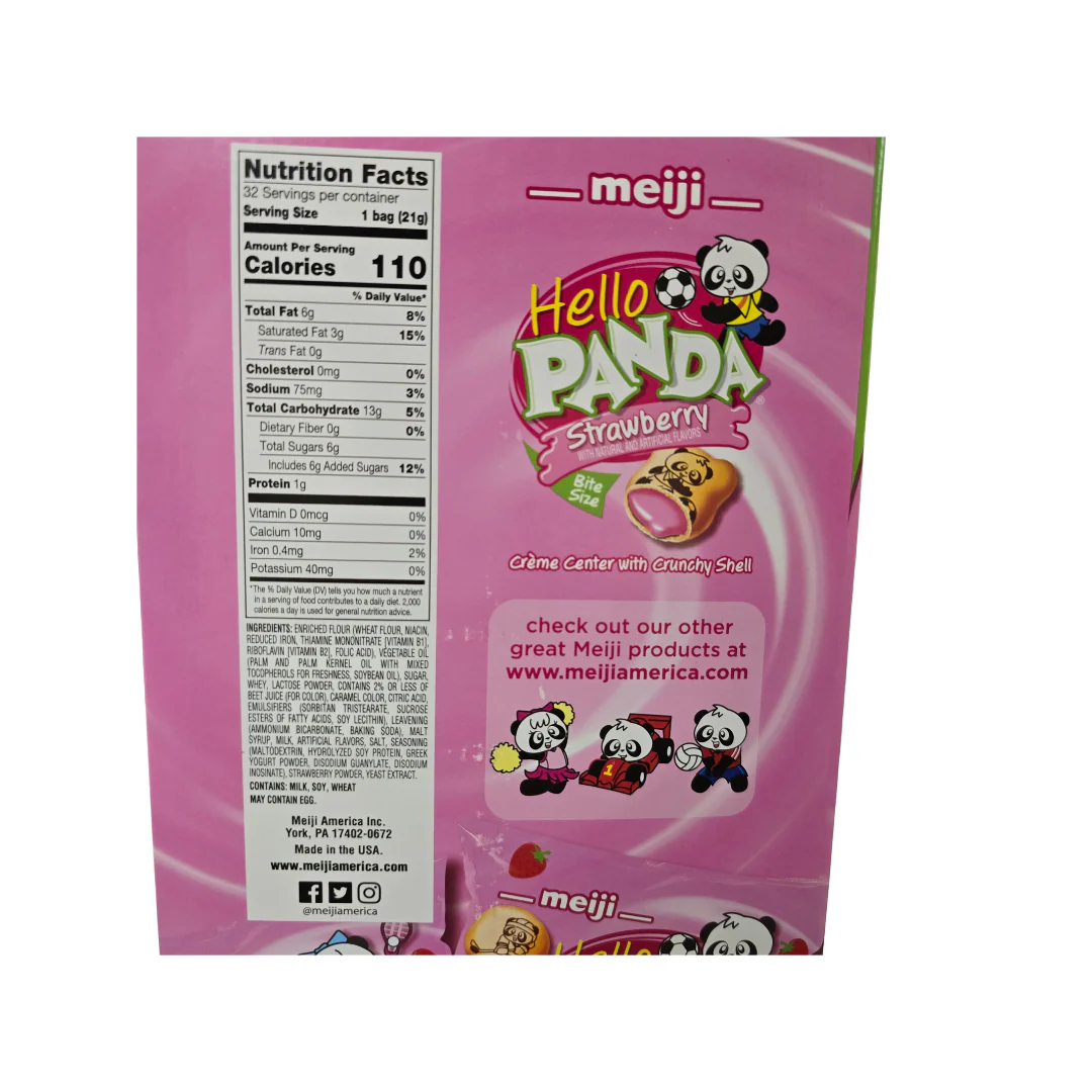 Hello Panda Strawberry Cream Filled Cookies (32 bags x 21 g) - Image 2