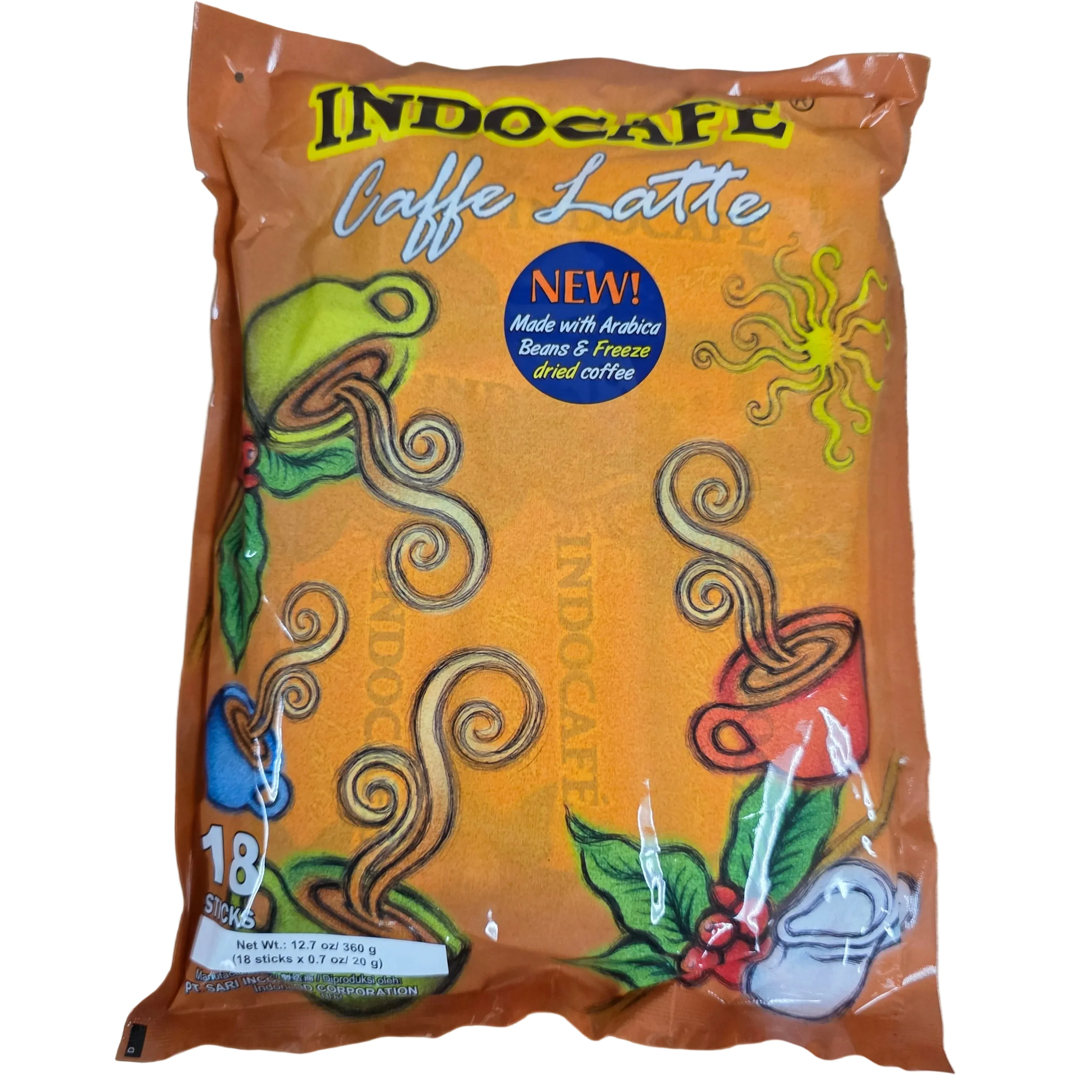 Indocafe Caffe Latte 360g (18 sticks×20g)