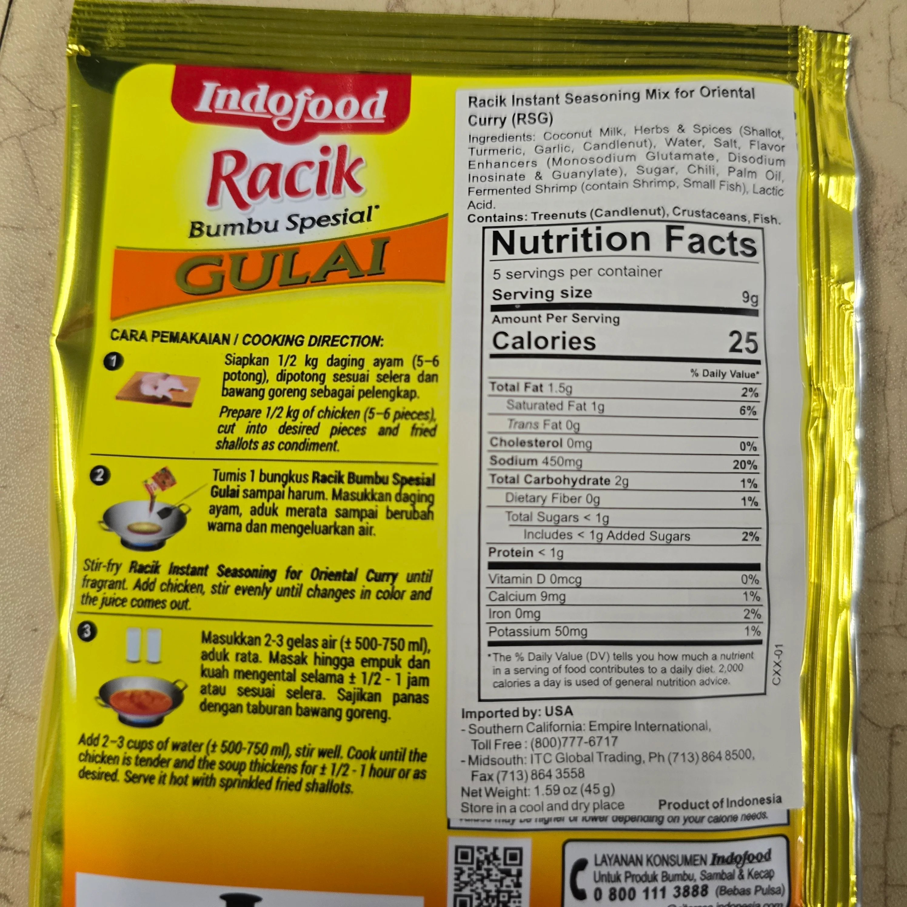 Indofood Gulai 45 g - Image 2