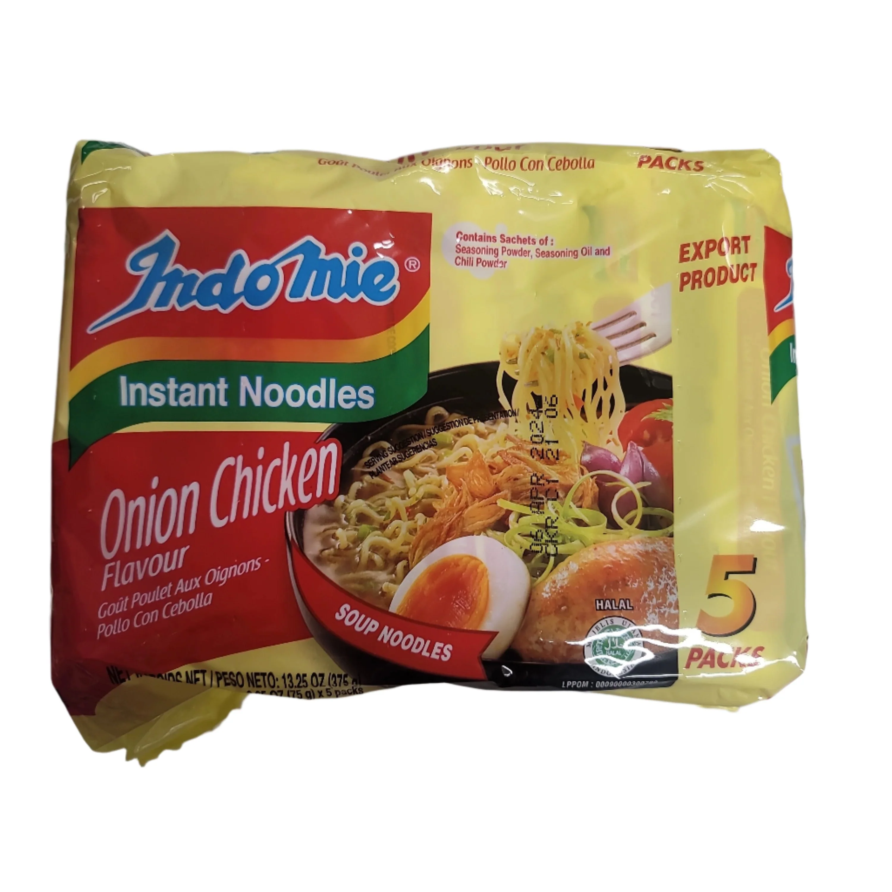 Indomie Onion Chicken Pack of 5 (5 x 75 g)