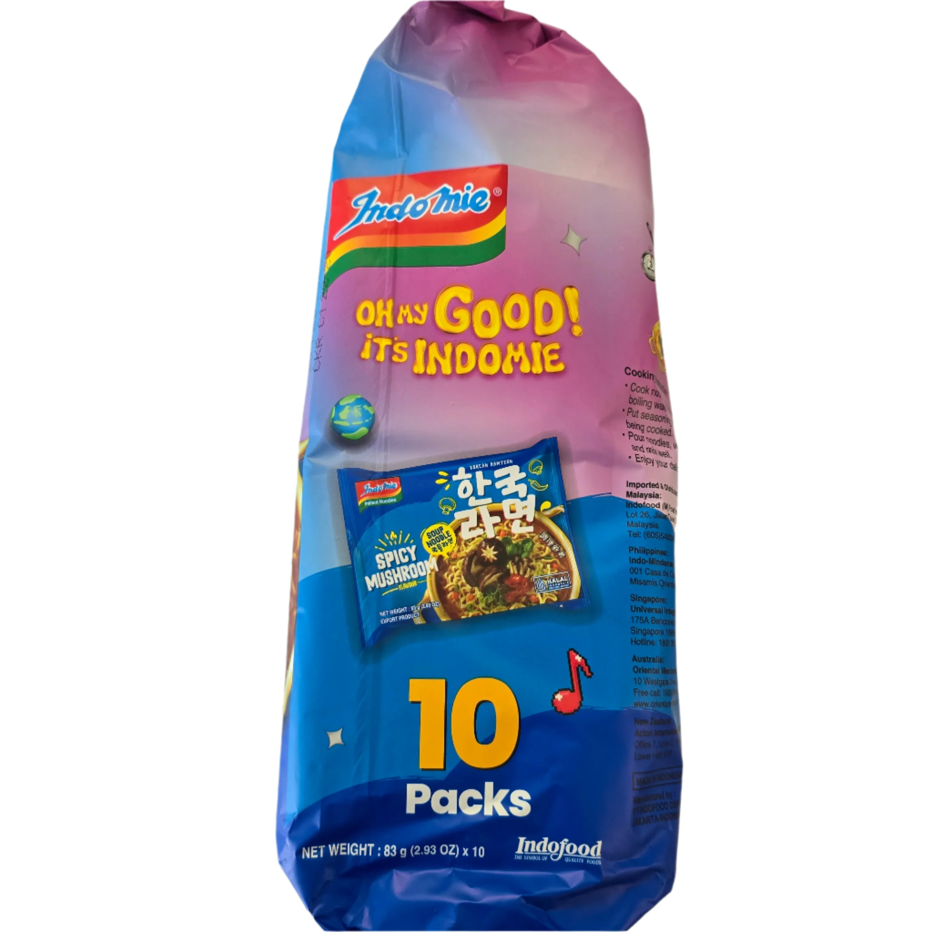 Indomie Spicy mushroom Flavour 83g (2.83oz)x 10 packs - Image 3