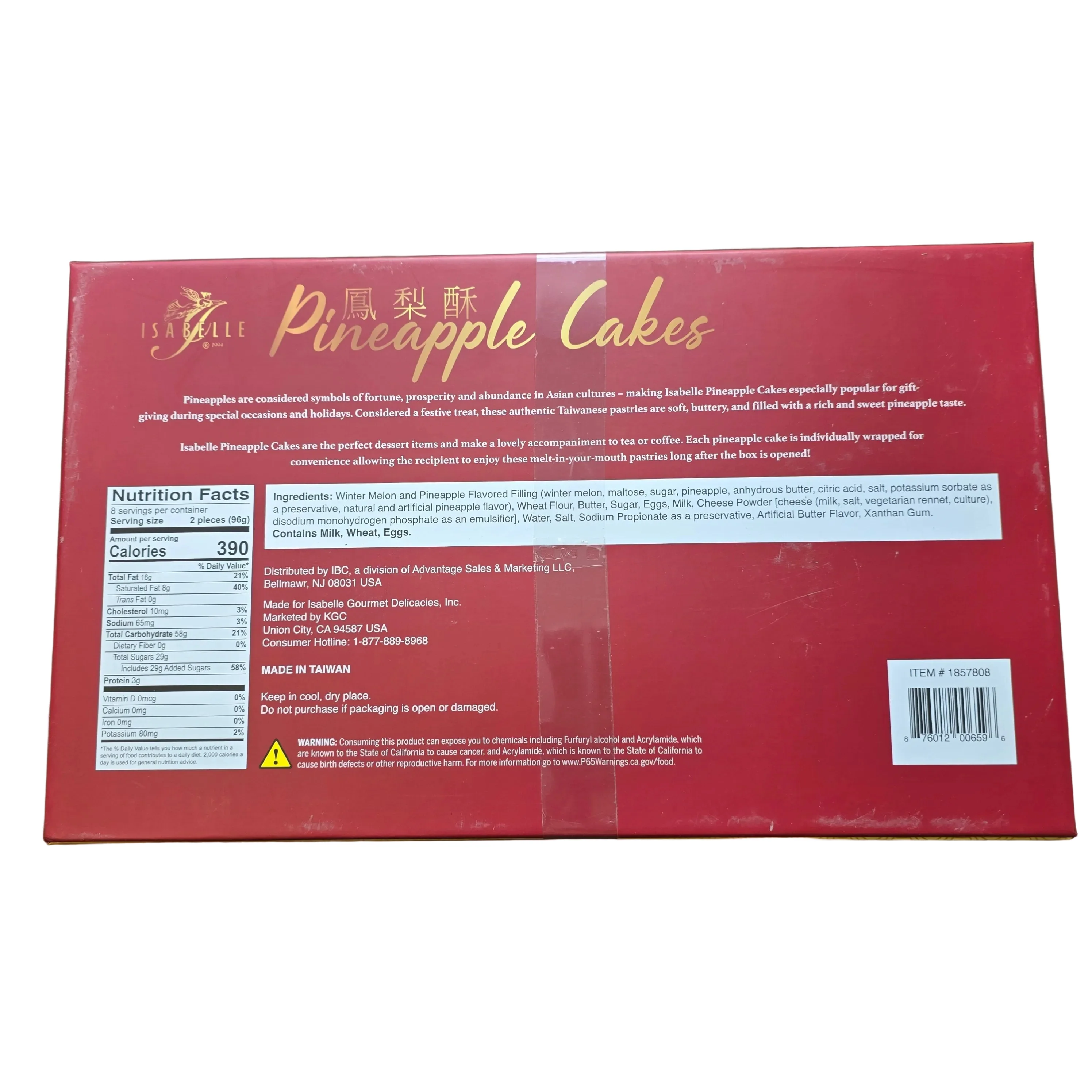 Isabelle Pineapple Cakes 27.1 oz (768g) - Image 2