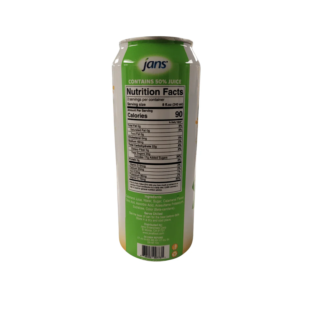 Jans Calamansi Juice Drink 16.9 Oz (Can) - Image 2