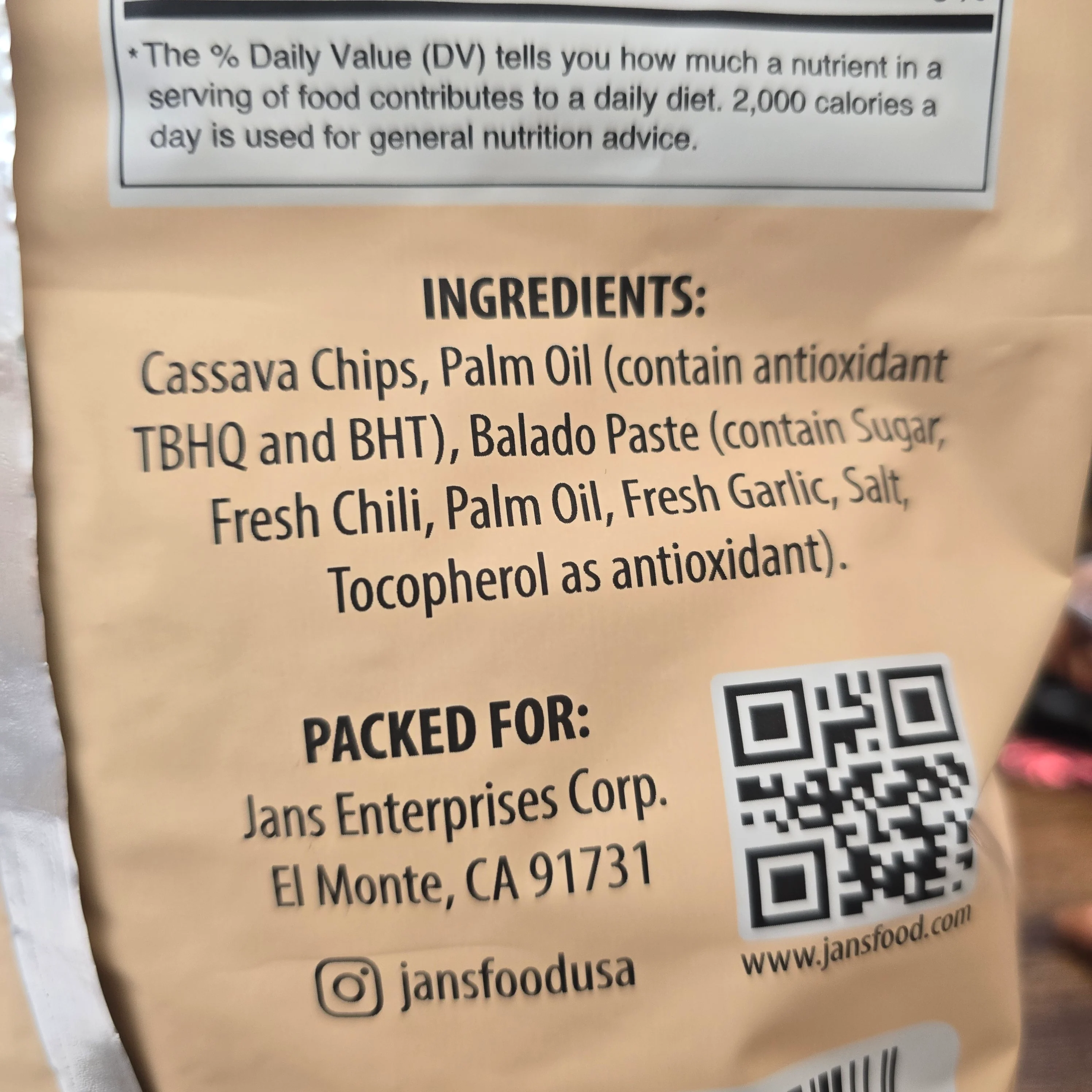 Jans Cassava Chips Sweet & Spicy Chili (Balado) 8 Oz (226 g) - Image 3