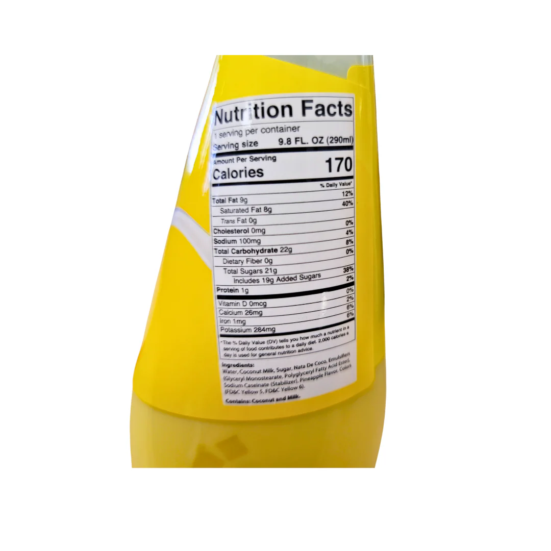 Jans Coconut Milk Drink with Nata De Coco Pineapple 9.8 Oz - Image 2