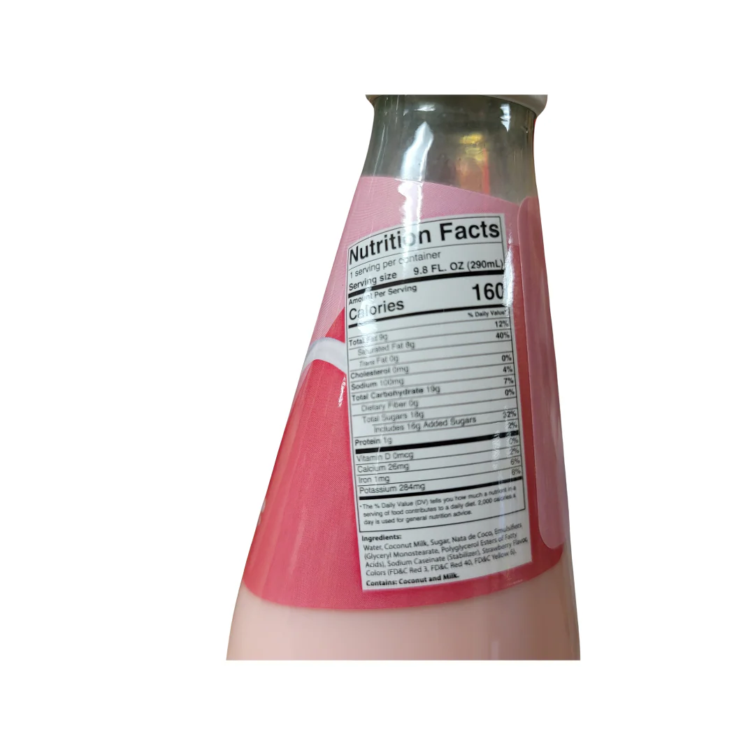 Jans Coconut Milk Drink with Nata De Coco Strawberry 9.8 Oz - Image 2