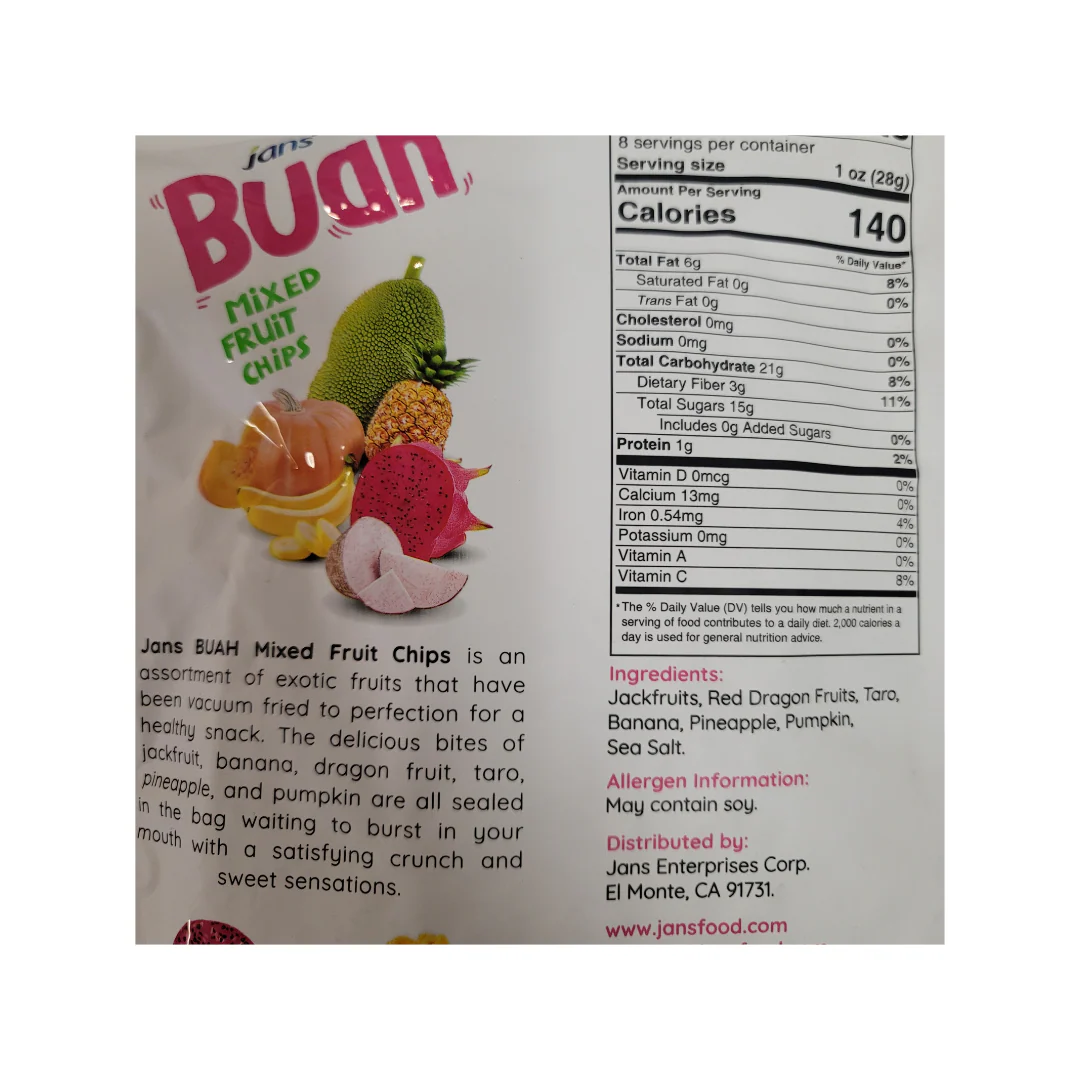 # Jans Buah Dried Mixed Fruit Chips 7 oz (200 g) - Image 2