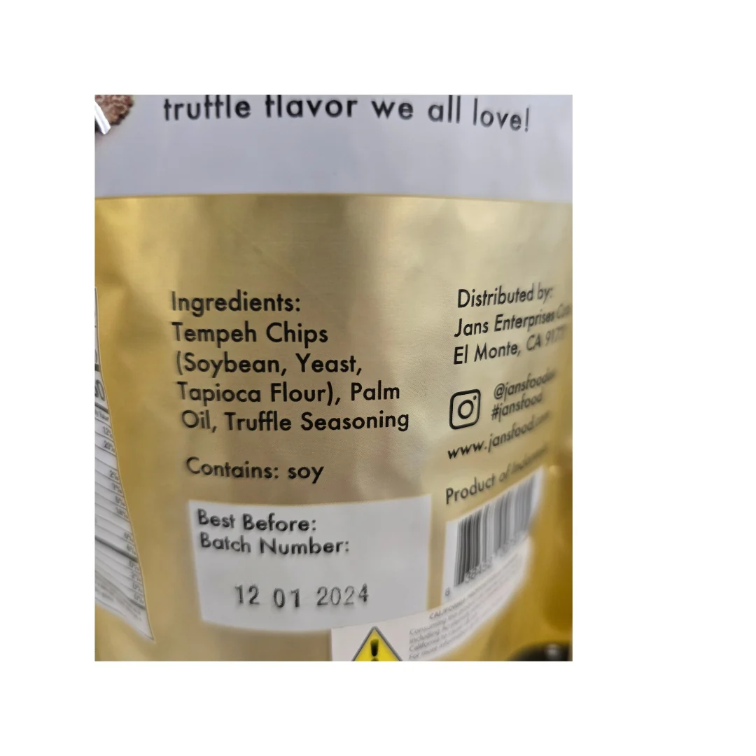 # Jans Tempeh Soybean Chips Truffle Flavor 4.4 Oz (125 g) - Image 3