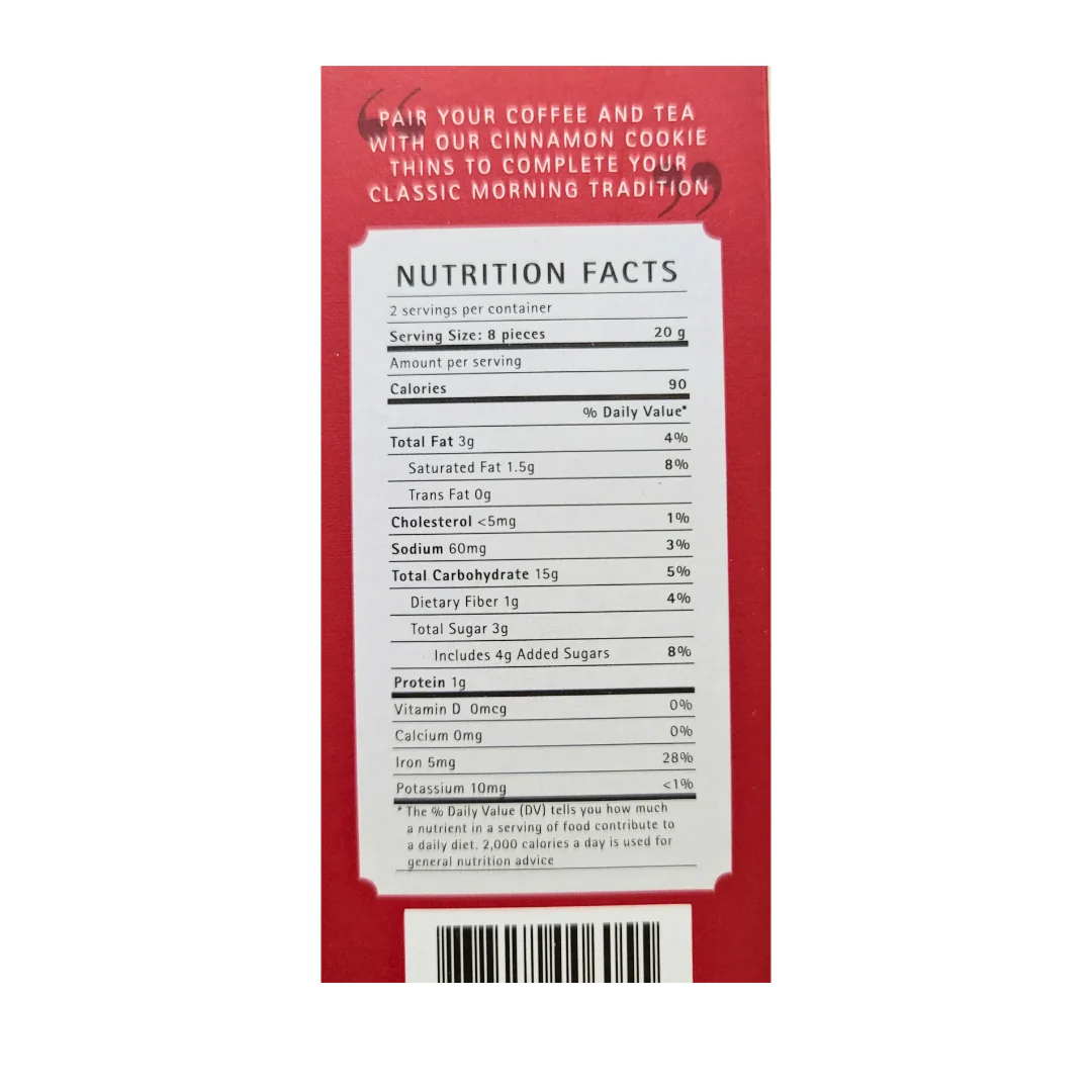 Jans Tradition Cookie Thins - Cinnamon Flavor 4.23 Oz - Image 2