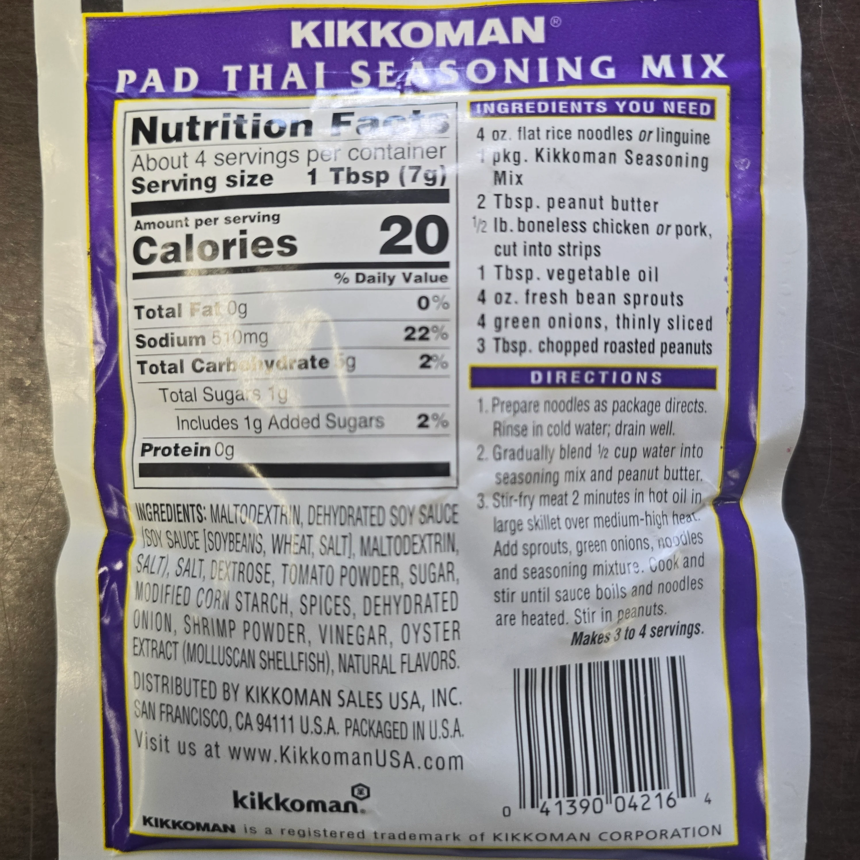 Kikkoman Pad Thai Seasoning Mix 1 oz (28.3 g) - Image 2