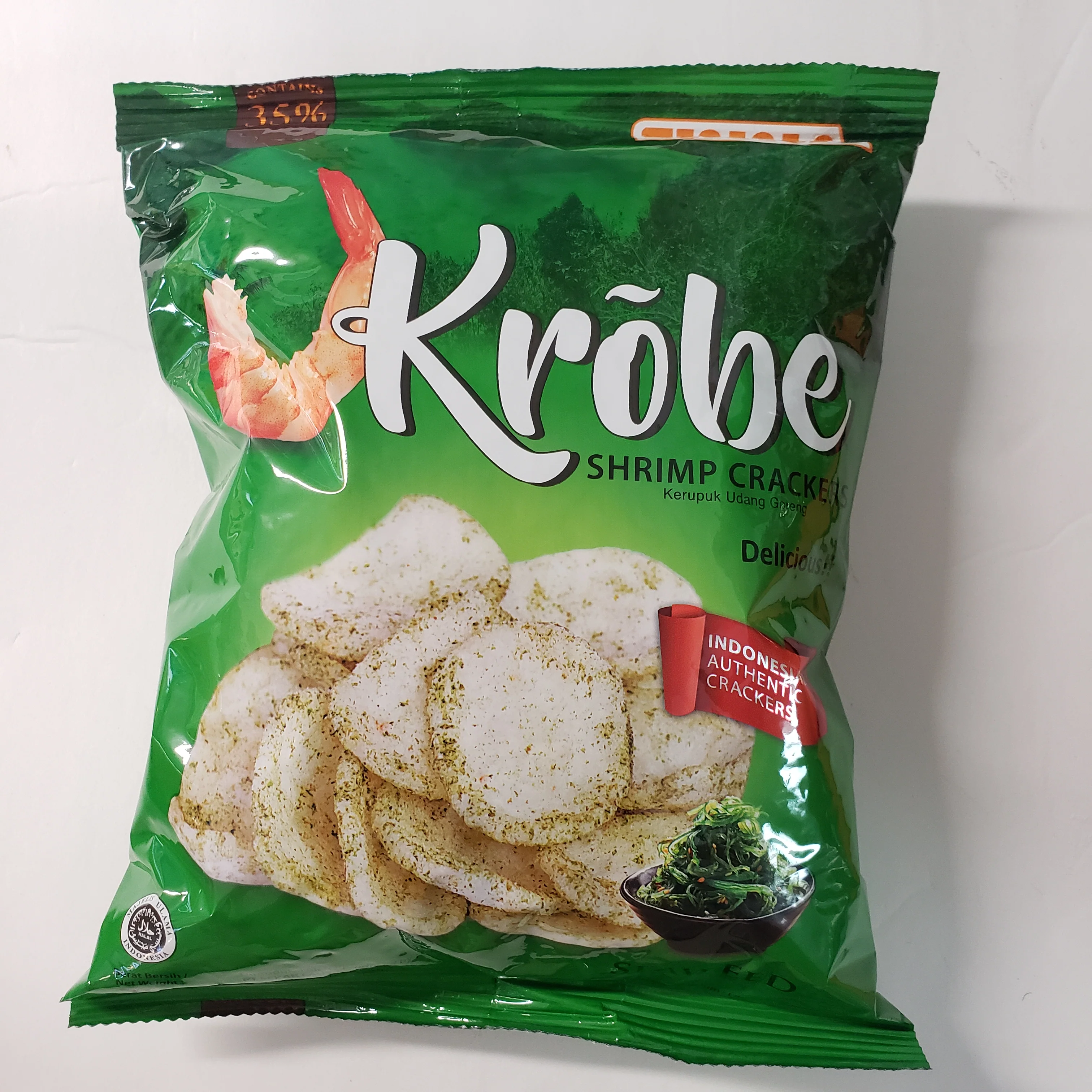 Krobe Shrimp Crackers Seaweed 2.5 oz