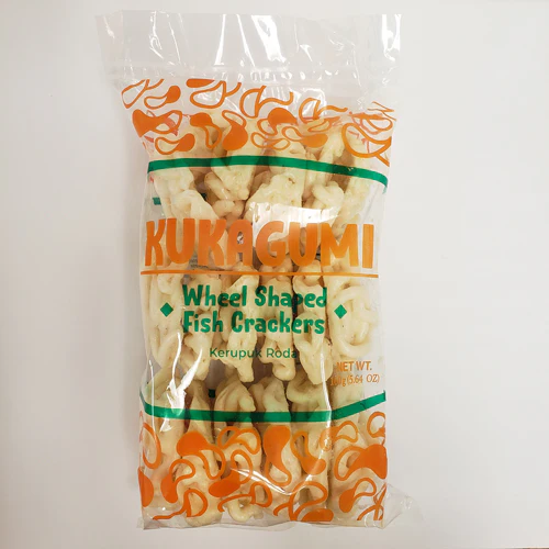 Kukagumi Wheel Shape Fish Crackers (Ready to Eat) 5.64 oz