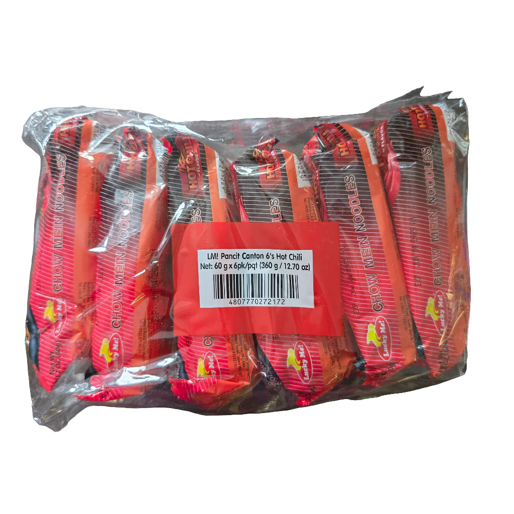 Lucky Me! Pancit Canton Hot Chili Flavor 6x 60 g - Image 2