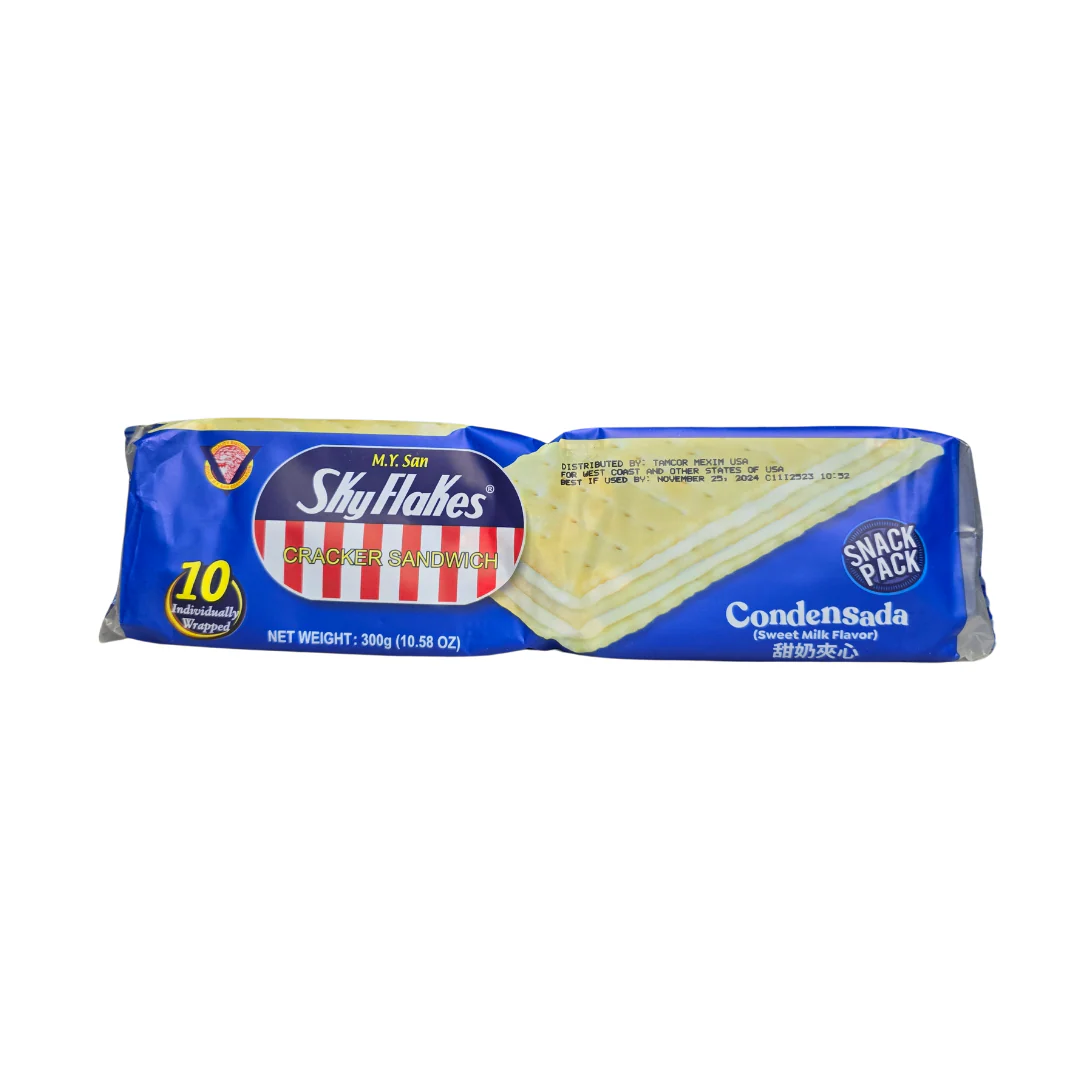 M Y San SkyFlakes Crackers Sweet Milk Flavor  10 x  30 g Individually Wrapped