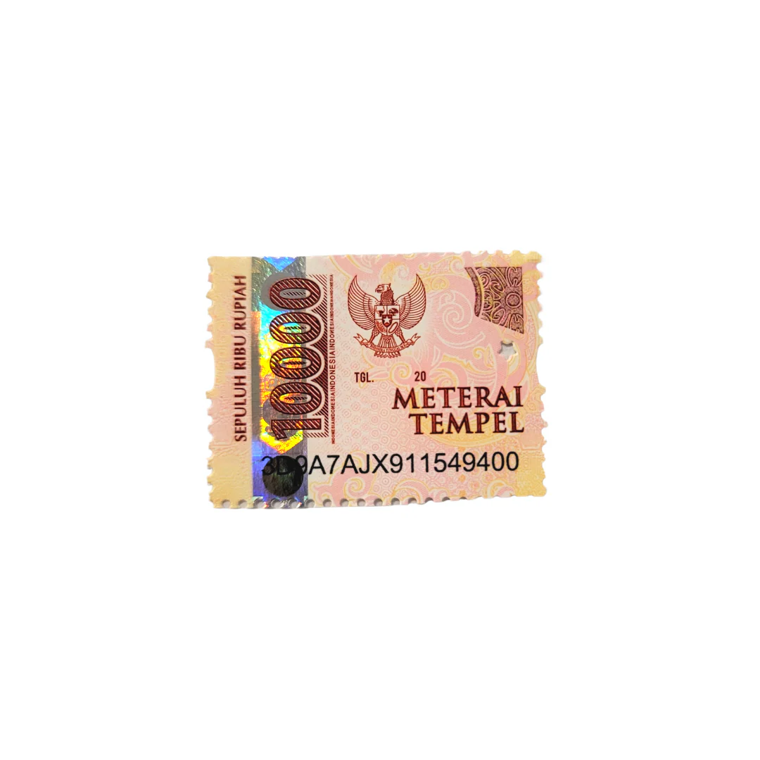 Meterai Tempel Indonesia Rp 10000