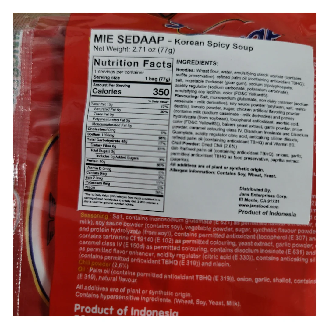 Mi Sedaap Korean Spicy Soup Chicken Pack of 5 (5 x 2.7 Oz) - Image 2