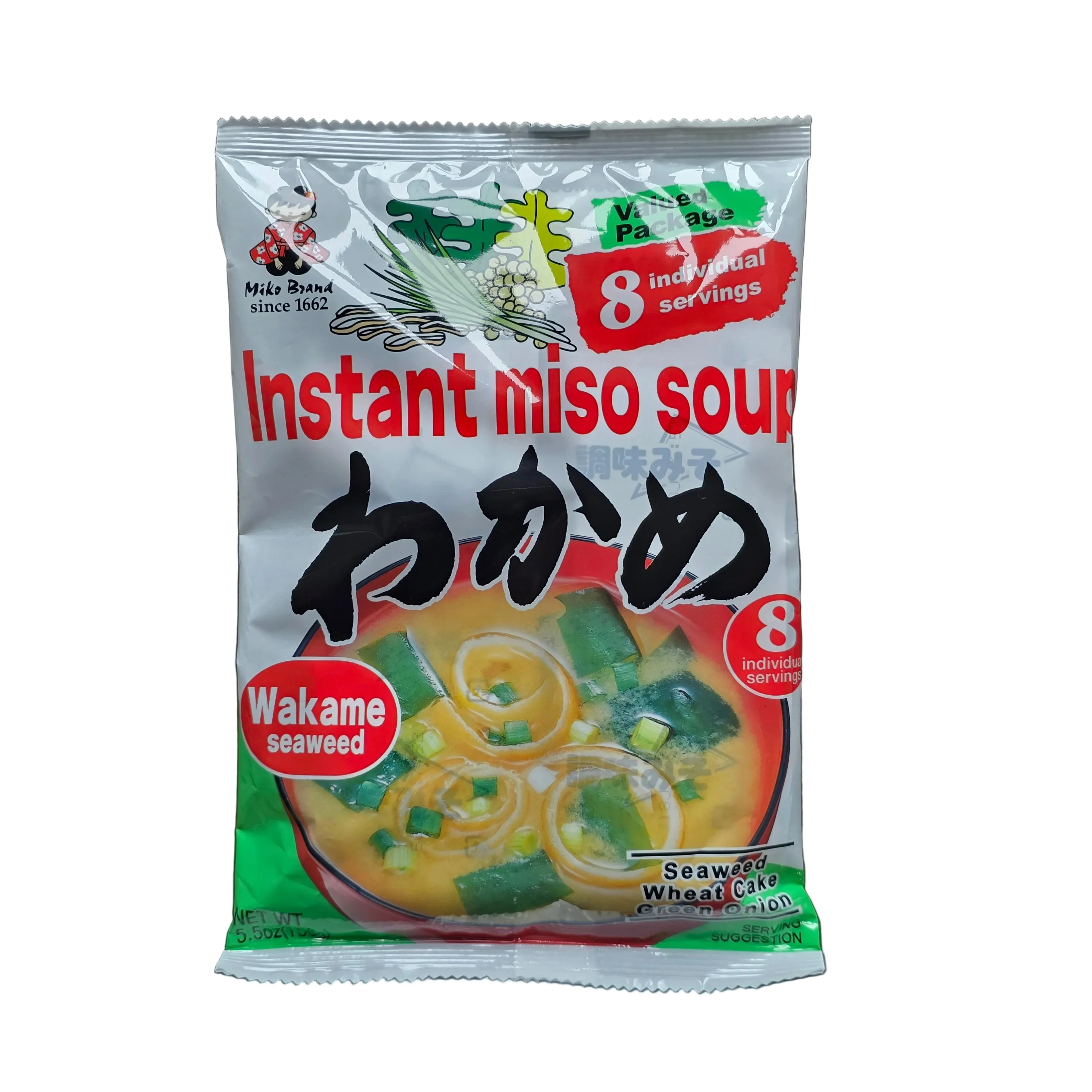 Miko Instant Miso Soup Wakame Seaweed 5.5 Oz (156 g)