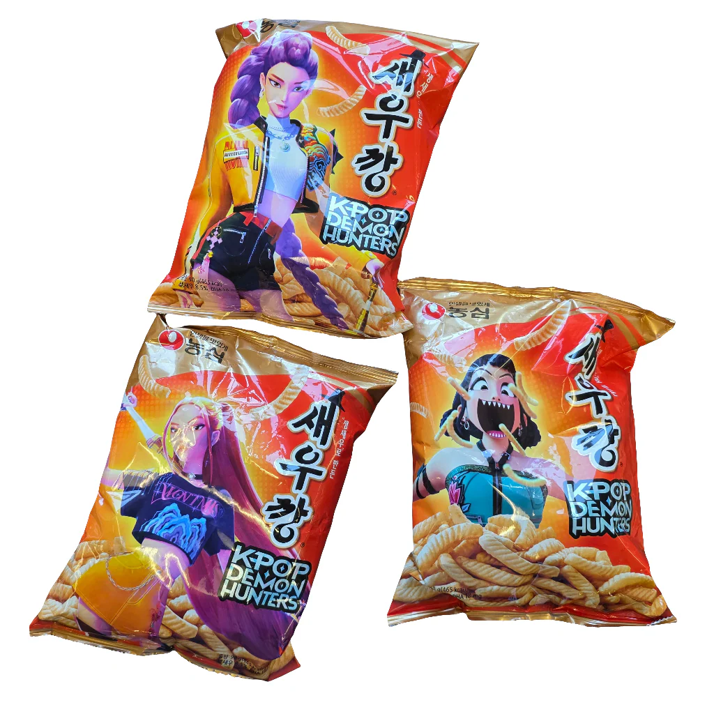 Nongshim Kpop Demon Hunters Shrimp Crackers 3.17 Oz (Random Packaging)
