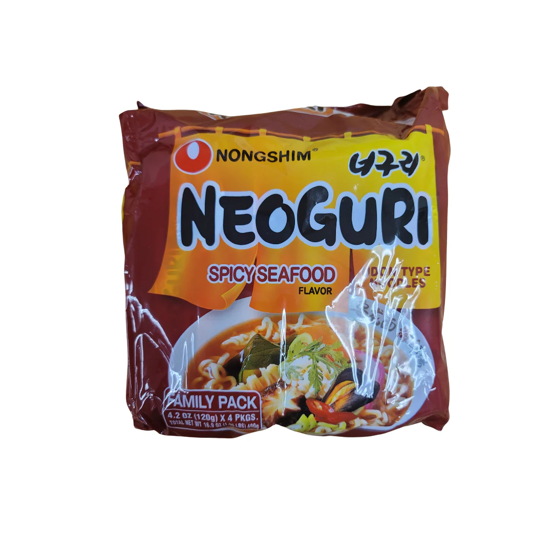Nongshim Neoguri Spicy Seafood Udon Type Noodle Soup (4x4.2 oz)