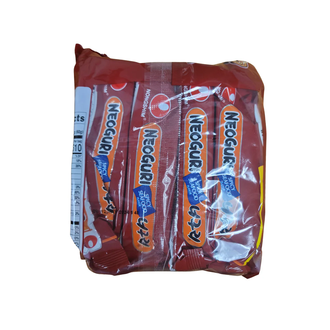 Nongshim Neoguri Spicy Seafood Udon Type Noodle Soup (4x4.2 oz) - Image 3