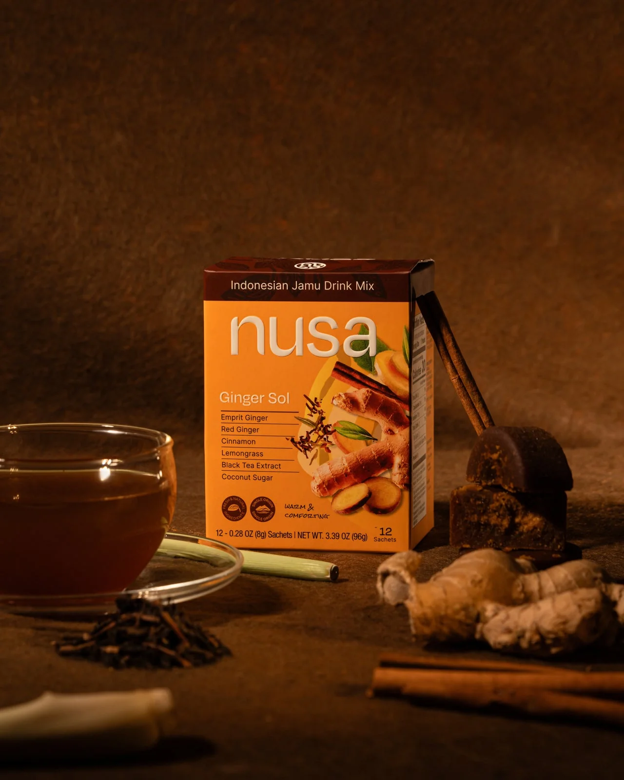 Nusa Ginger Sol - Herbal Mix (12 sachets x 8g/0.28 Oz) - Image 2