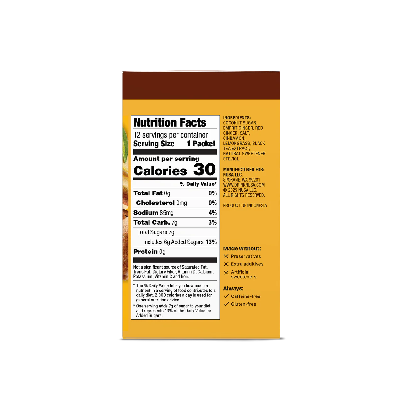 Nusa Ginger Sol - Herbal Mix (12 sachets x 8g/0.28 Oz) - Image 4