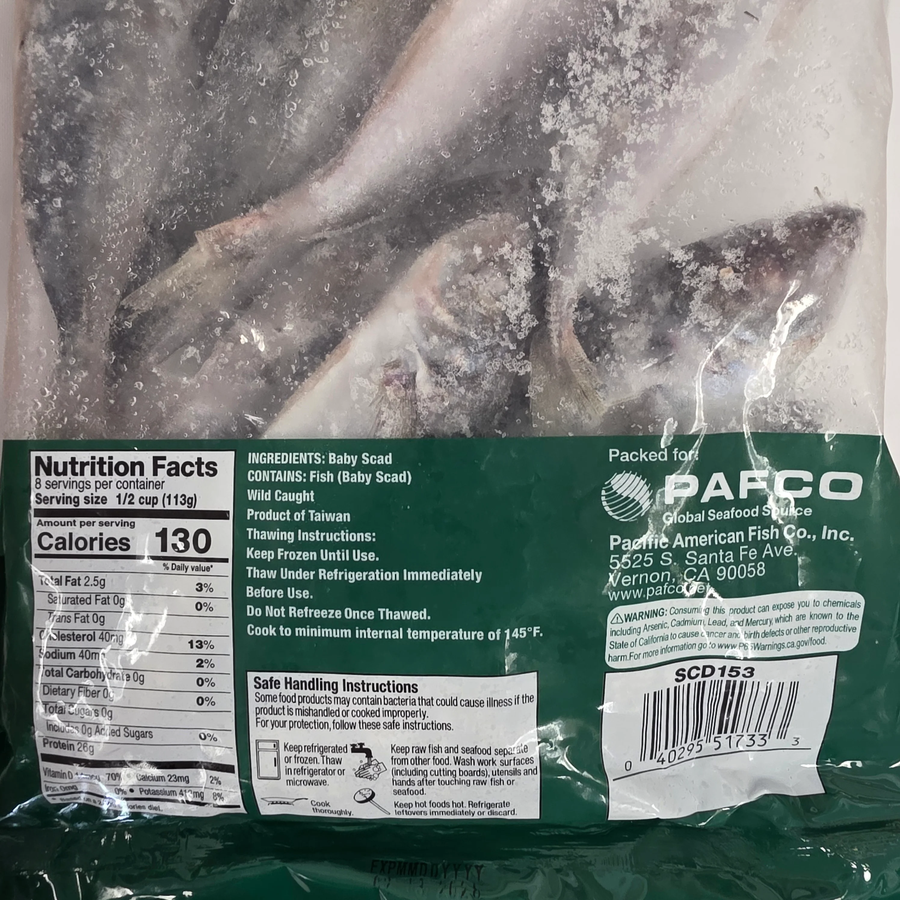 Oceankist Frozen Baby Scad 2 lb - Image 2