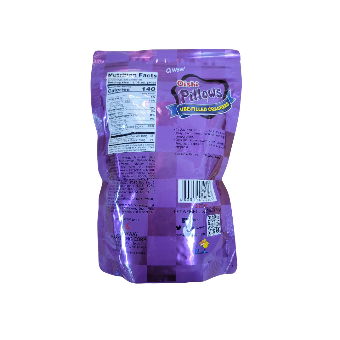 Oishi Pillows Ube Filled Crackers 150 g - Image 2